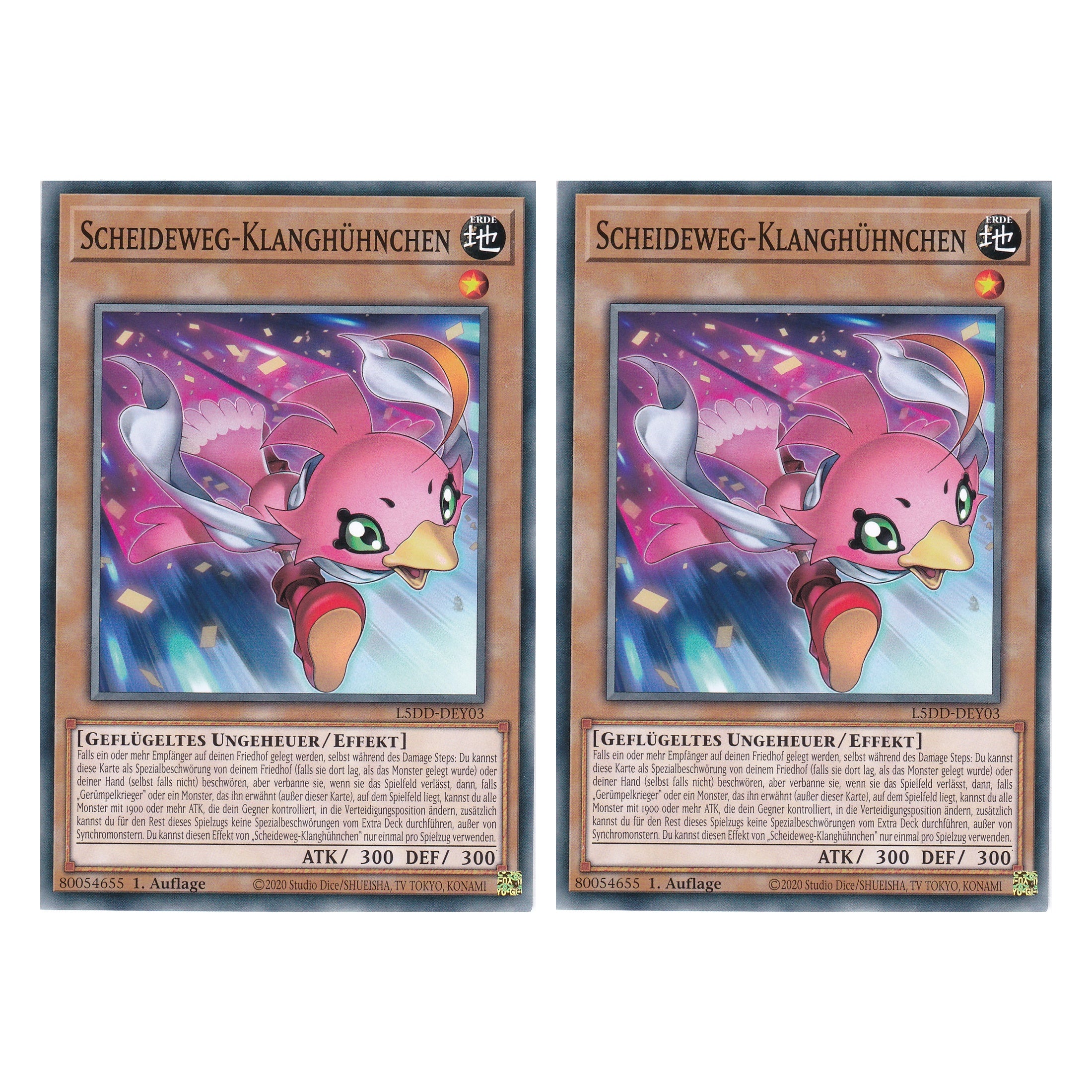 Scheideweg-Klang-Hühnchen - L5DD-DEY03 - Common - Deutsch - 1. Auflage - Legendary 5D's Decks - Duo Set (2 Stück) - Yu-Gi-Oh!