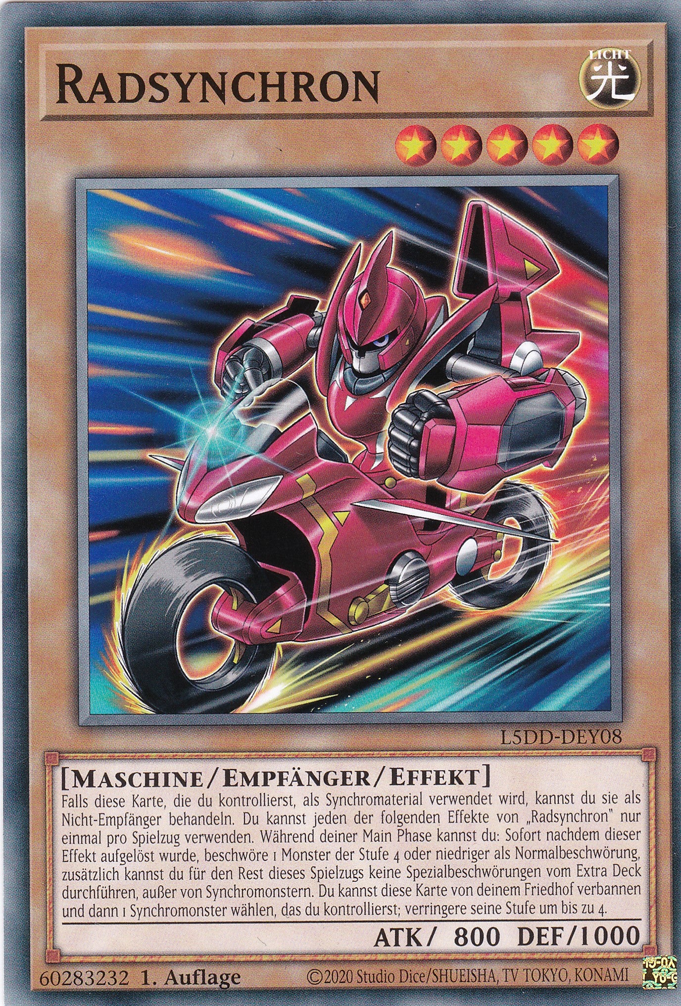 Radsynchron – L5DD-Y08 – Common – DE – 1. Auflage – Legendary 5D's Decks