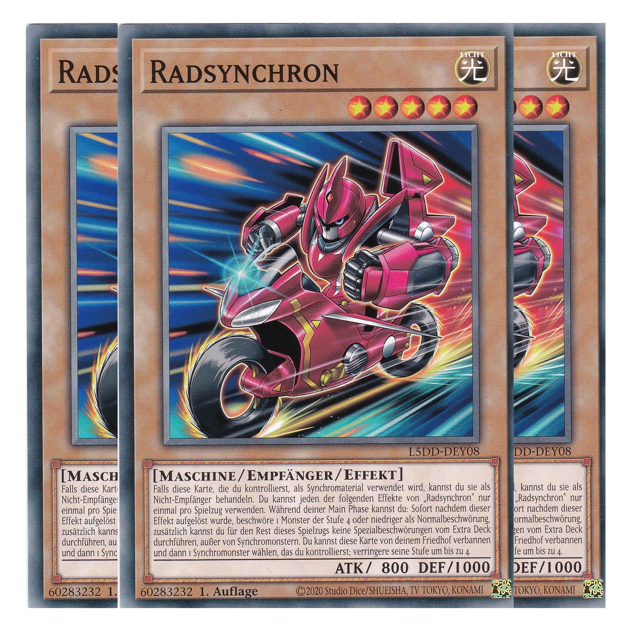 Radsynchron - L5DD-DEY08 - Common - Deutsch - 1. Auflage - Legendary 5D's Decks - Playset (3 Kopien) - Yu-Gi-Oh!