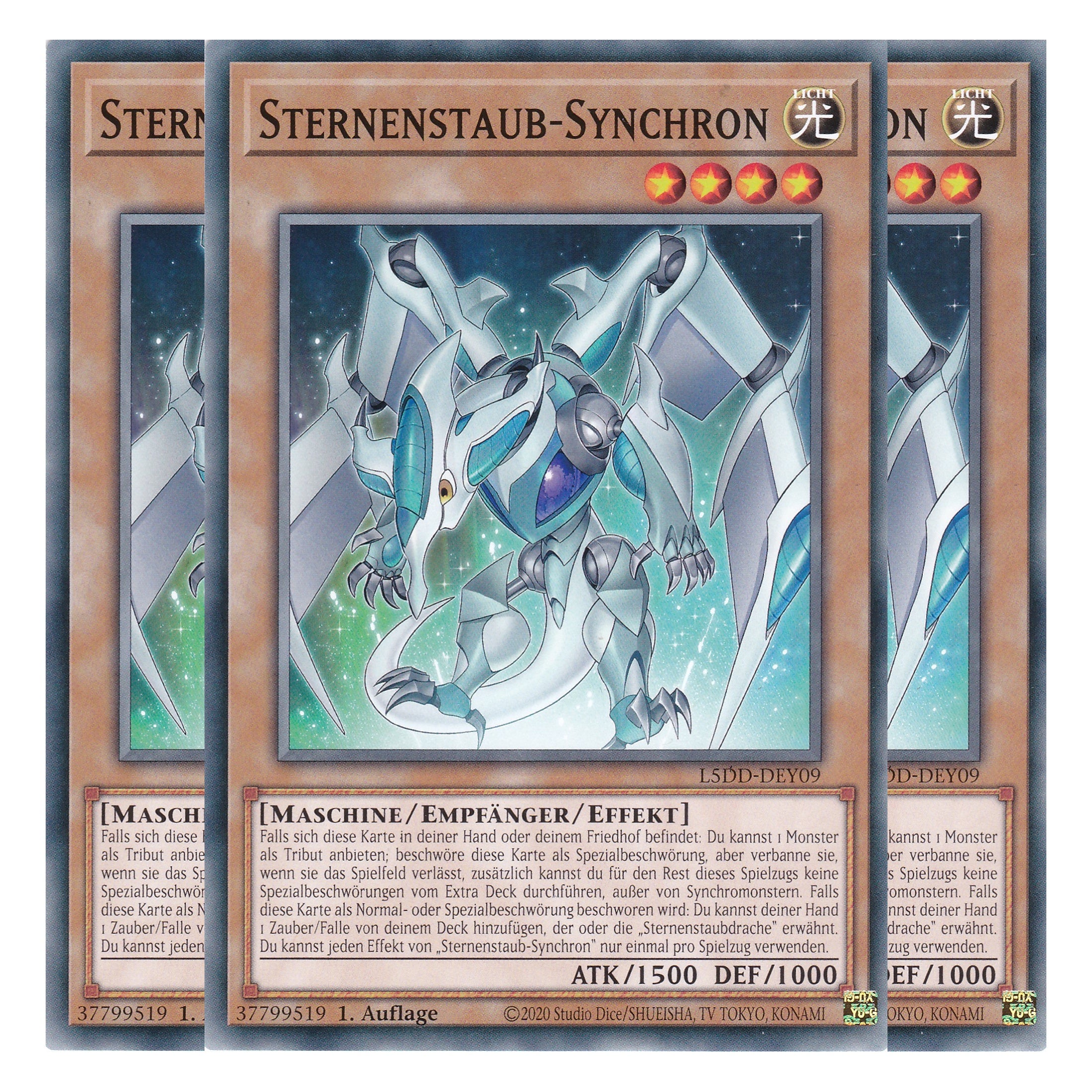 Sternenstaub-Synchron - L5DD-DEY09 - Common - Deutsch - 1. Auflage - Legendary 5D's Decks - Playset (3 Kopien) - Yu-Gi-Oh!