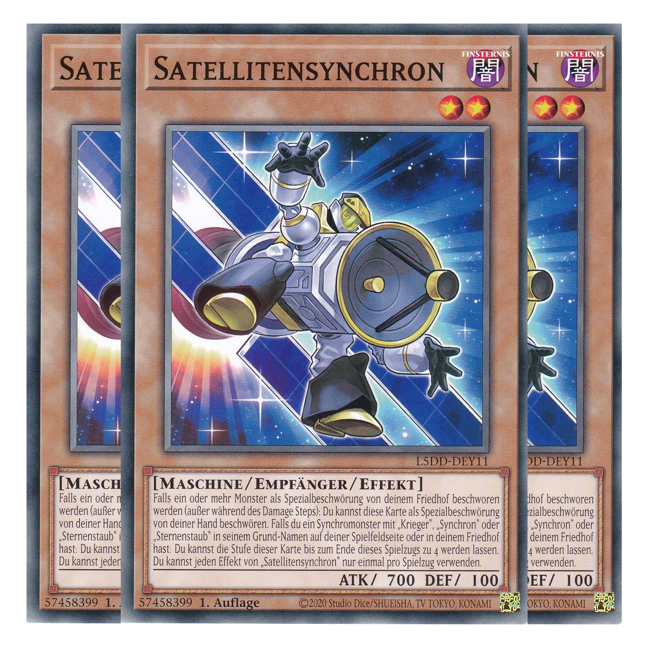 Satellitensynchron - L5DD-DEY11 - Common - Deutsch - 1. Auflage - Legendary 5D's Decks - Playset (3 Kopien) - Yu-Gi-Oh!