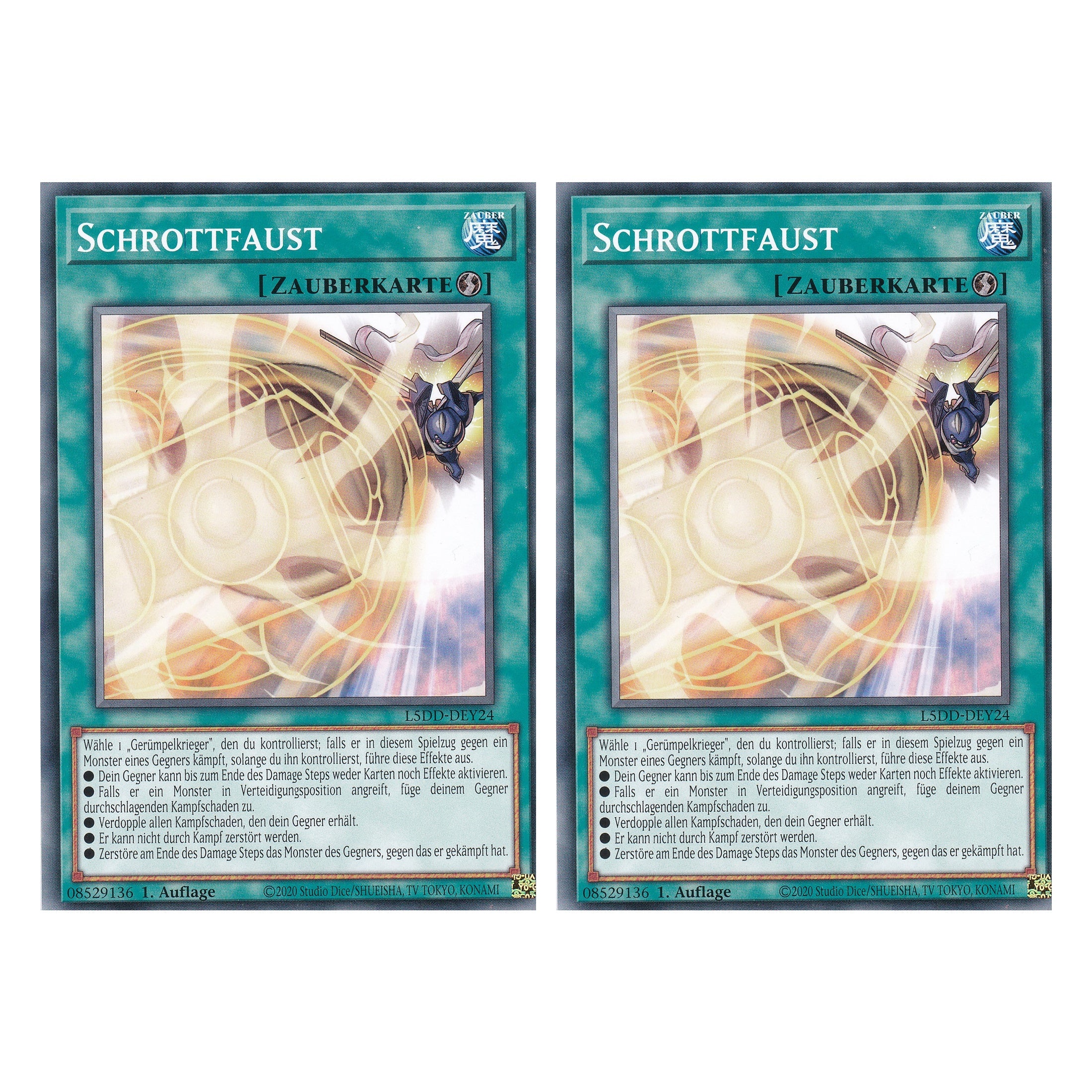 Schrottfaust - L5DD-DEY24 - Common - Deutsch - 1. Auflage - Legendary 5D's Decks - Duo Set (2 Stück) - Yu-Gi-Oh!