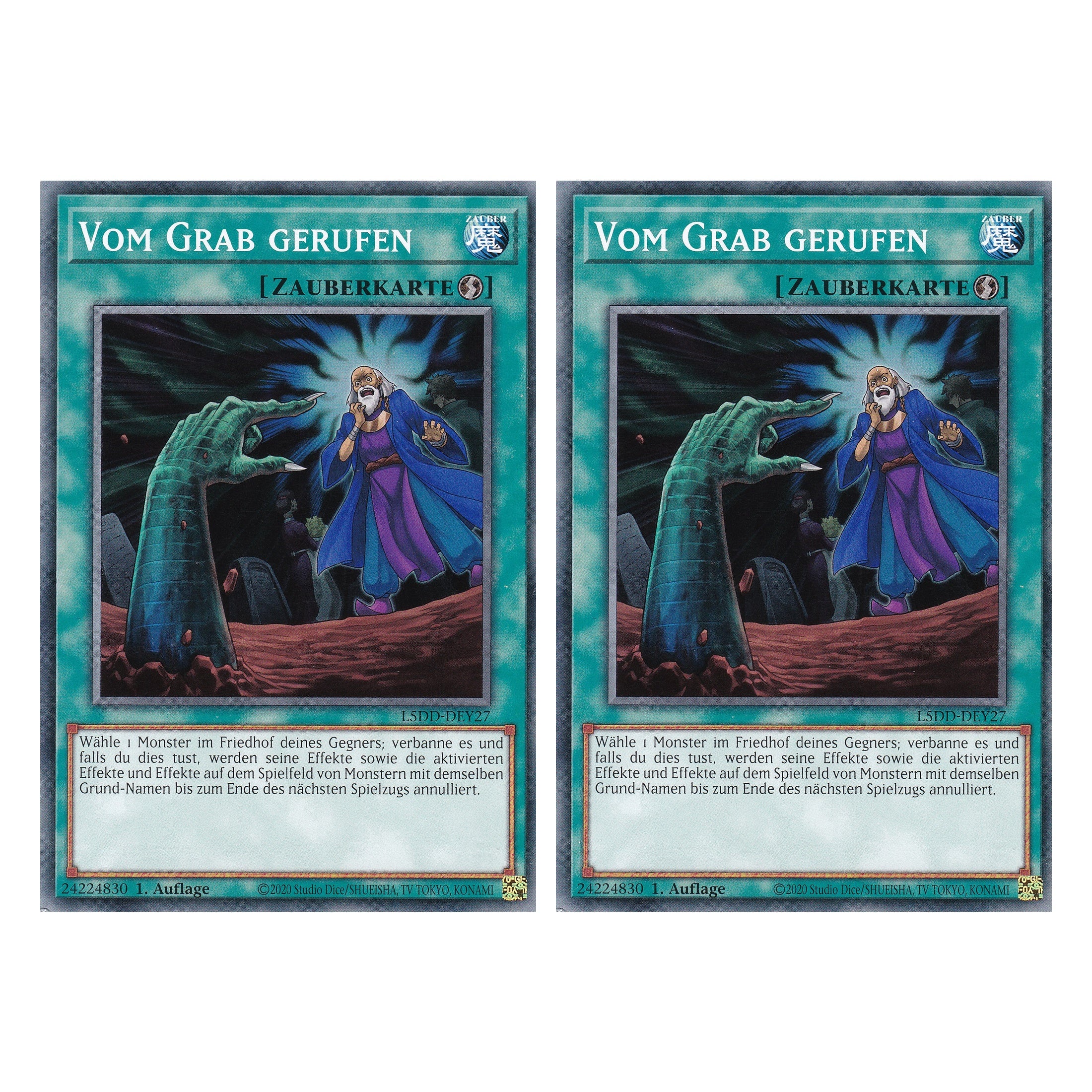 Vom Grab gerufen - L5DD-DEY27 - Common - Deutsch - 1. Auflage - Legendary 5D's Decks - Duo Set (2 Stück) - Yu-Gi-Oh!