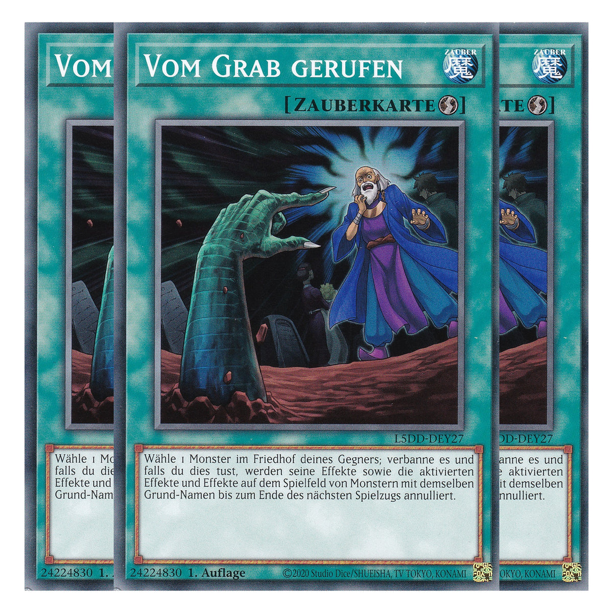 Vom Grab gerufen - L5DD-DEY27 - Common - Deutsch - 1. Auflage - Legendary 5D's Decks - Playset (3 Kopien) - Yu-Gi-Oh!