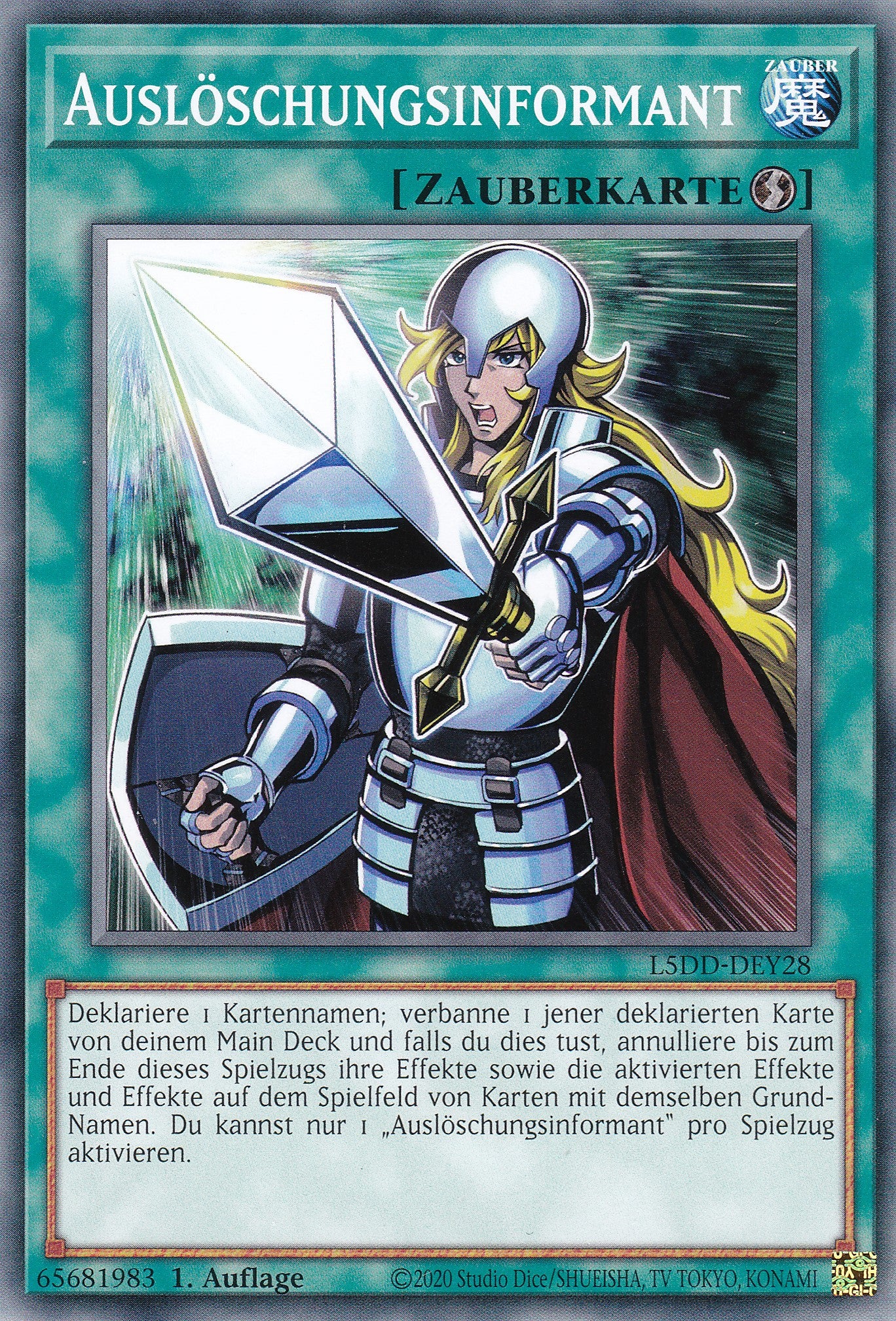 Auslöschungsinformant – L5DD-Y28 – Common – DE – 1. Auflage – Legendary 5D's Decks
