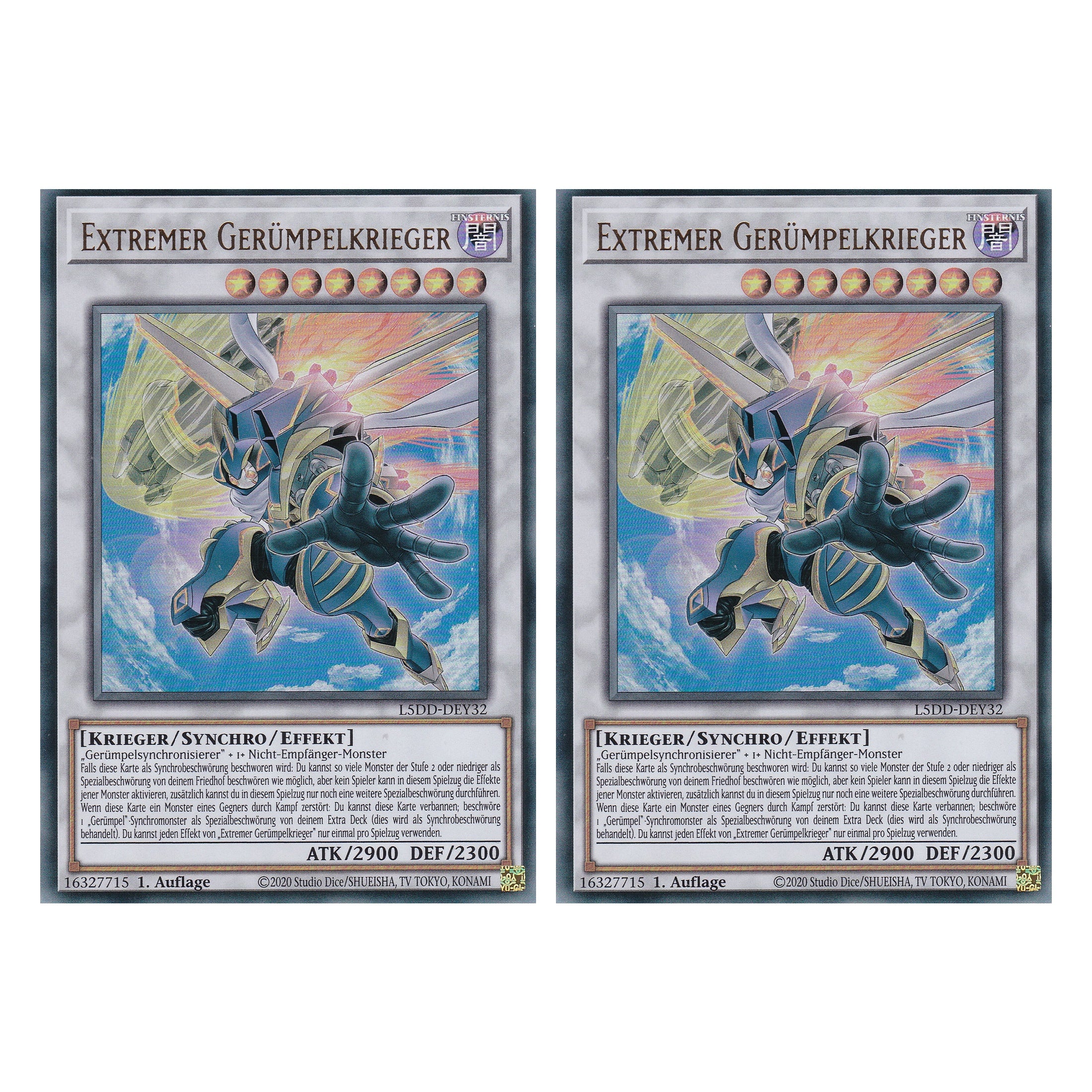 Extremer Gerümpelkrieger - L5DD-DEY32 - Ultra Rare - Deutsch - 1. Auflage - Legendary 5D's Decks - Duo Set (2 Stück) - Yu-Gi-Oh!