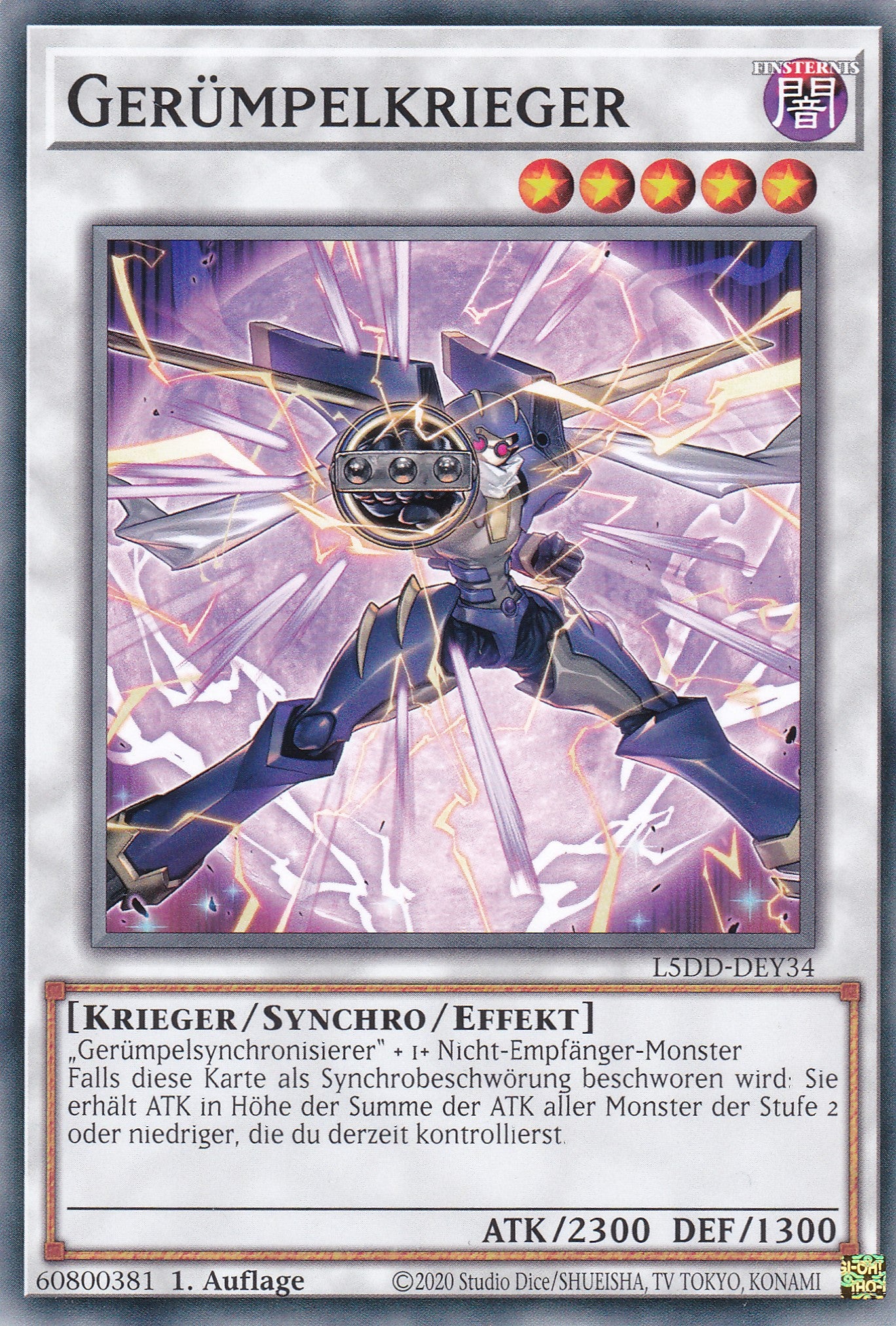 Gerümpelkrieger – L5DD-Y34 – Common – DE – 1. Auflage – Legendary 5D's Decks