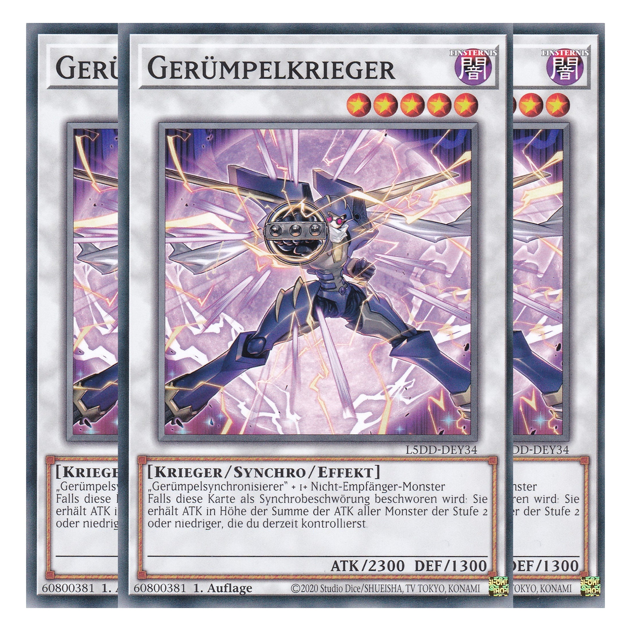 Gerümpelkrieger - L5DD-DEY34 - Common - Deutsch - 1. Auflage - Legendary 5D's Decks - Playset (3 Kopien)
