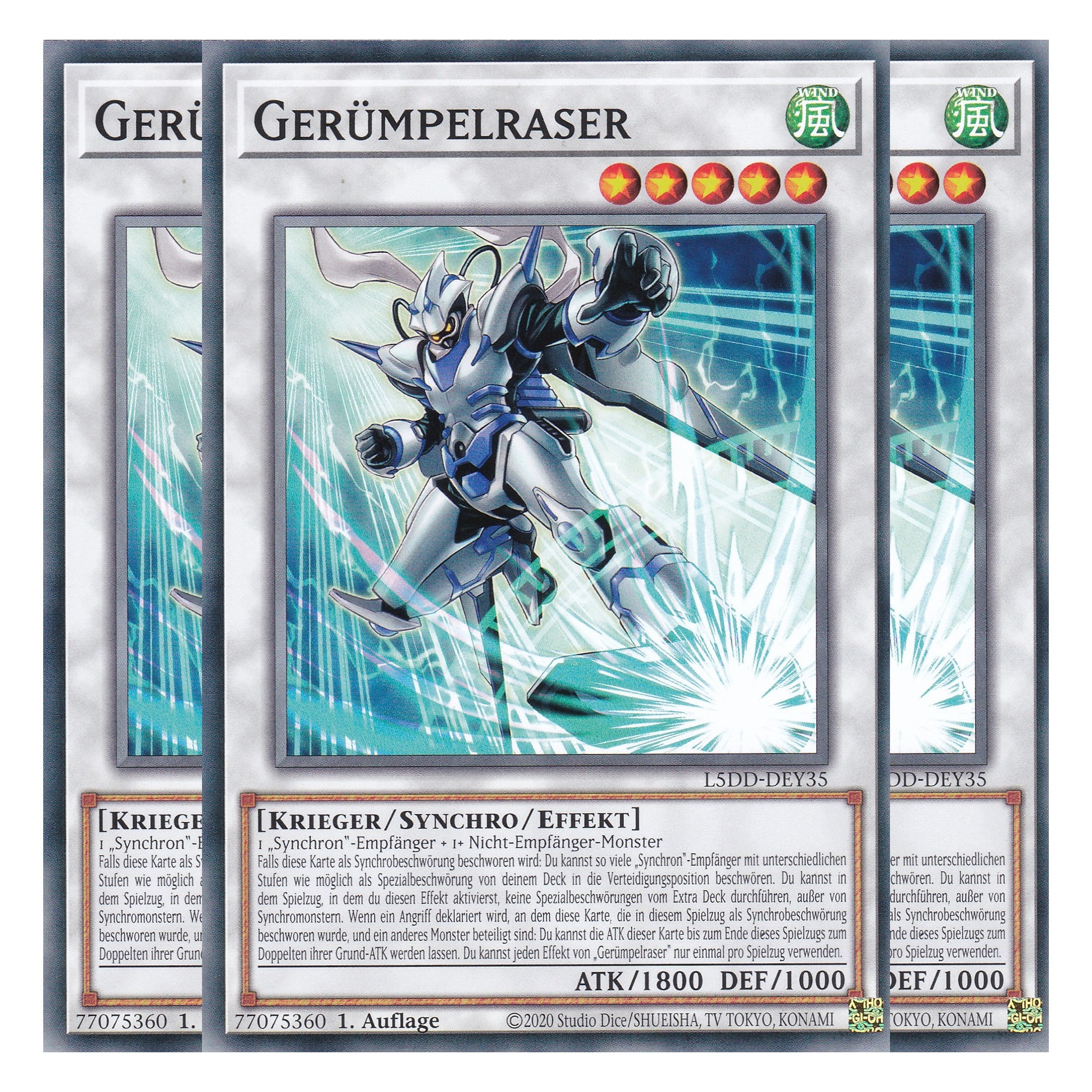 Gerümpelraser - L5DD-DEY35 - Common - Deutsch - 1. Auflage - Legendary 5D's Decks - Playset (3 Kopien) - Yu-Gi-Oh!