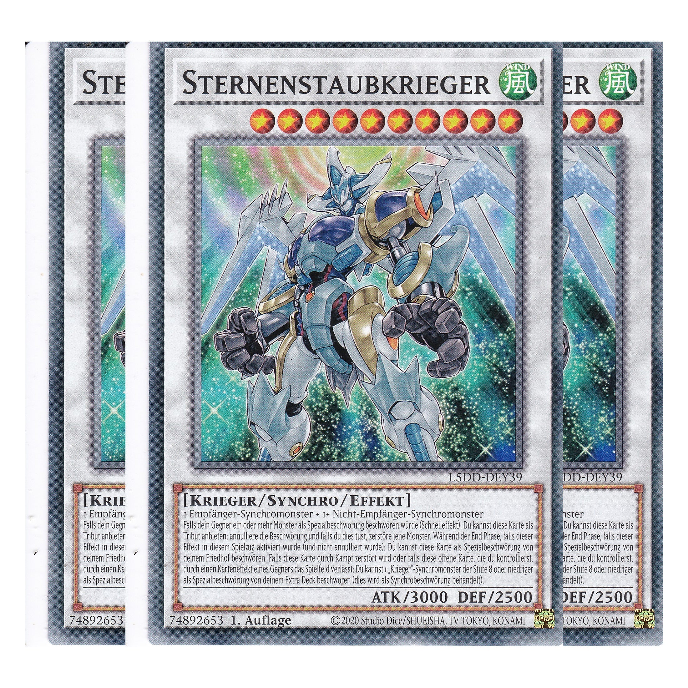 Sternenstaubkrieger - L5DD-DEY39 - Common - Deutsch - 1. Auflage - Legendary 5D's Decks - Playset (3 Kopien) - Yu-Gi-Oh!