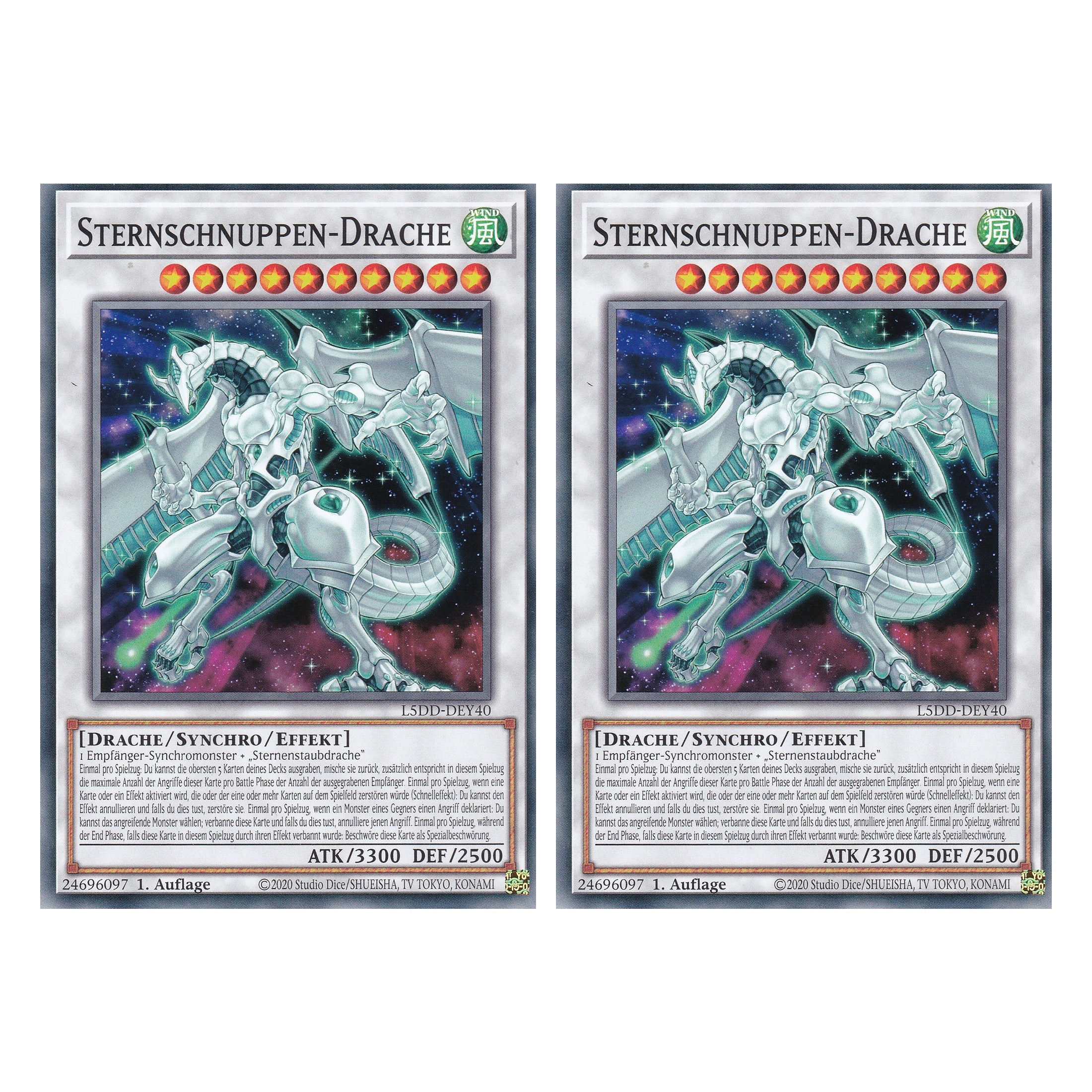 Sternschnuppen-Drache - L5DD-DEY40 - Common - Deutsch - 1. Auflage - Legendary 5D's Decks - Duo Set (2 Stück) - Yu-Gi-Oh!