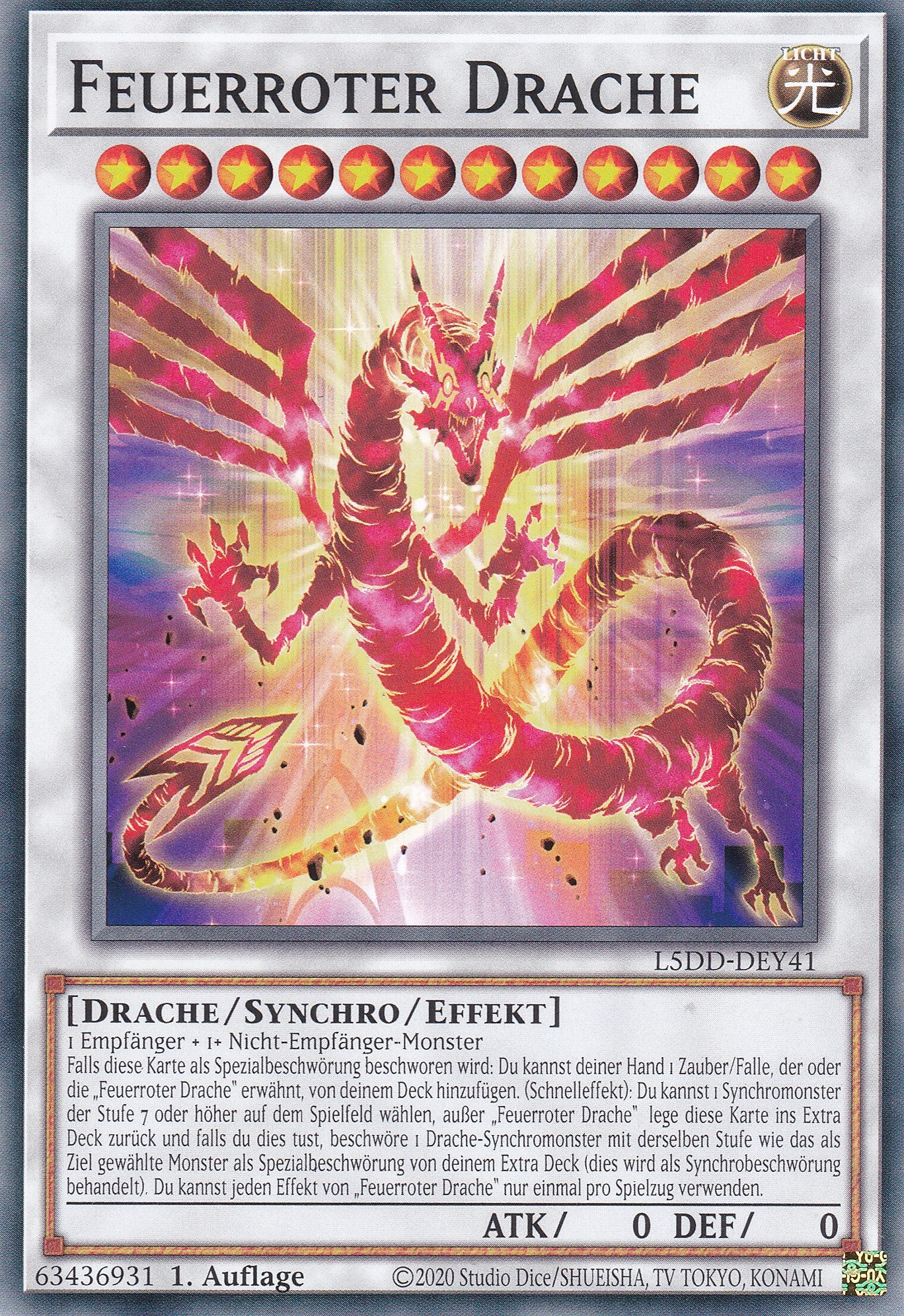 Feuerroter Drache – L5DD-Y41 – Common – DE – 1. Auflage – Legendary 5D's Decks