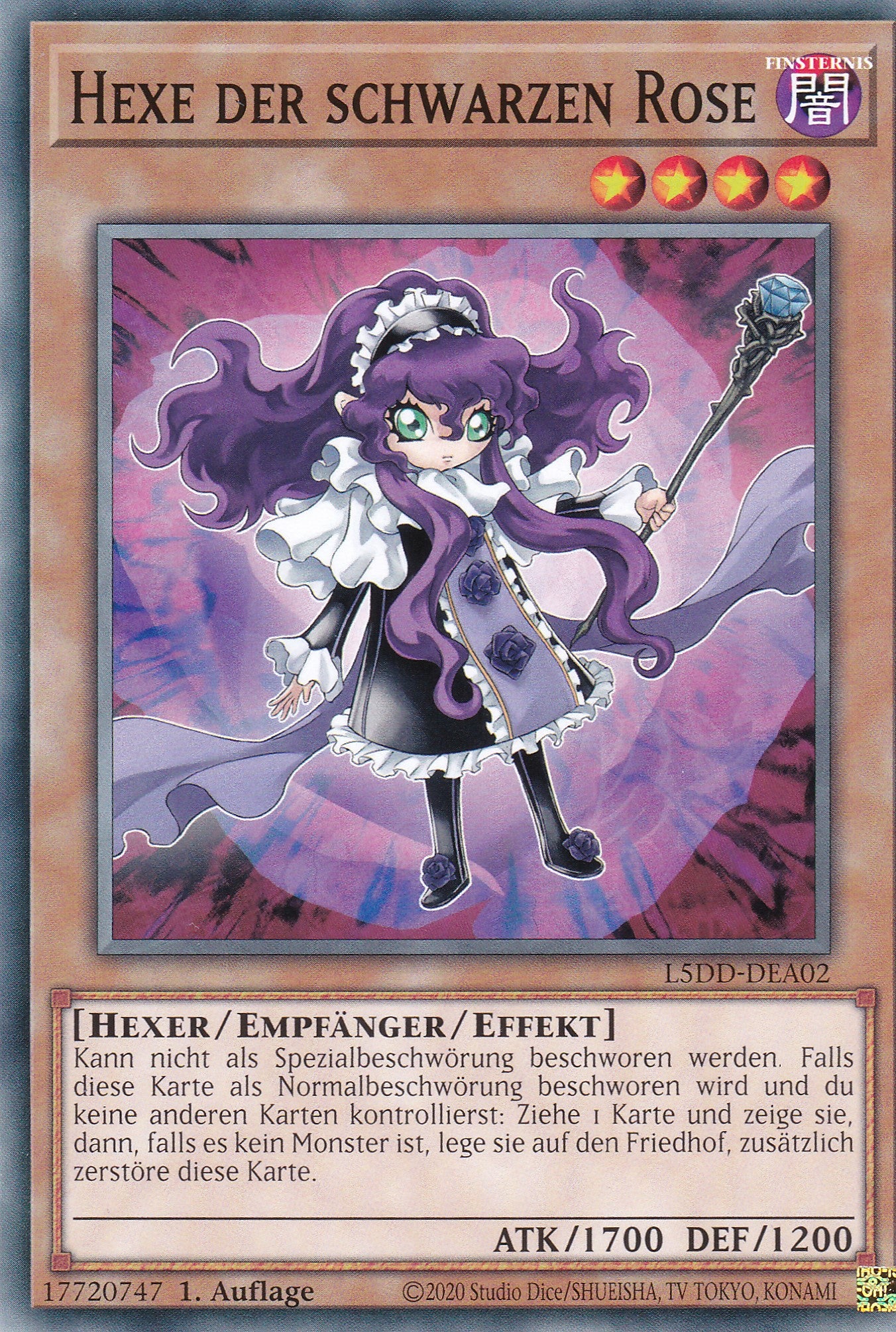 Hexe der schwarzen Rose – L5DD-A02 – Common – DE – 1. Auflage – Legendary 5D's Decks