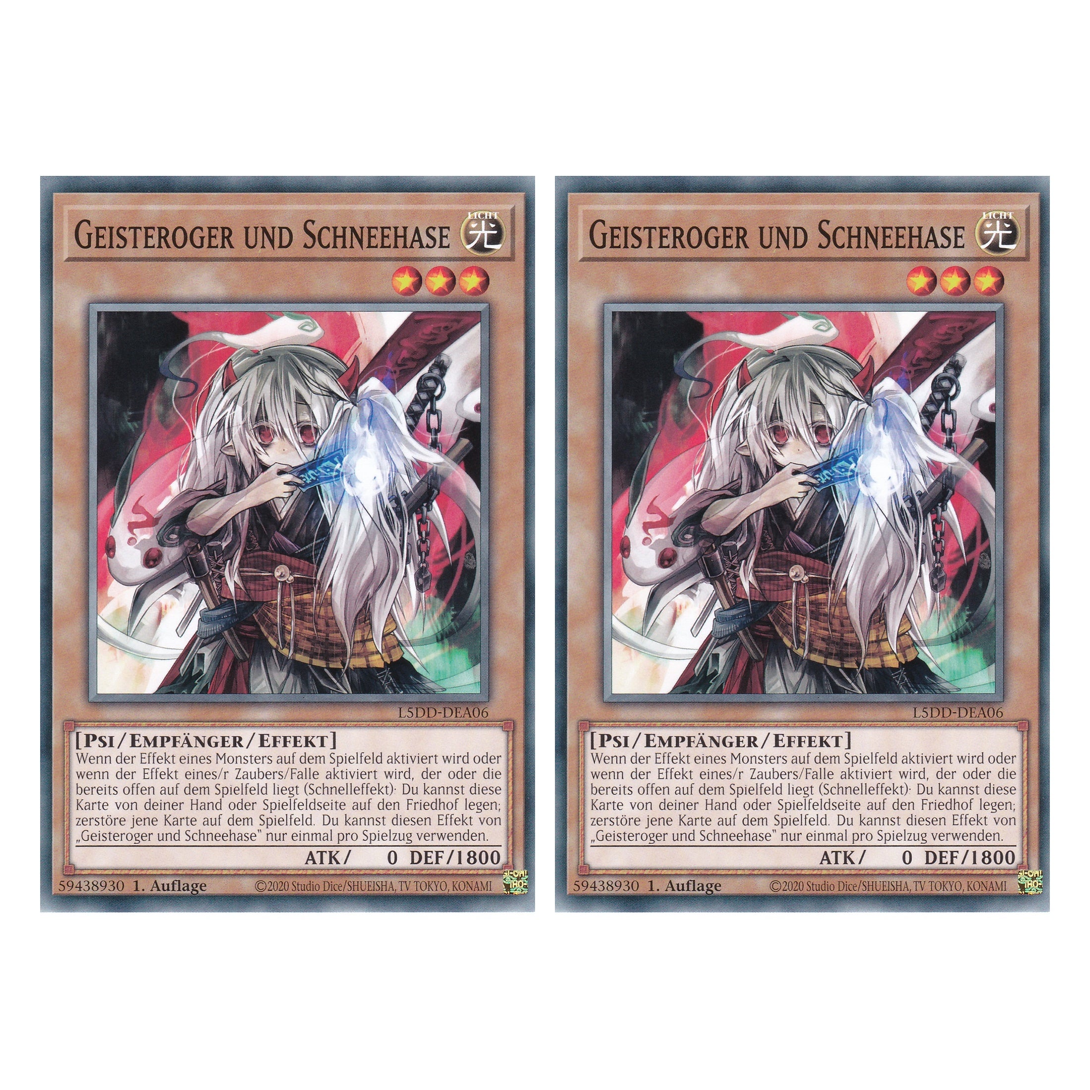 Geisteroger und Schneehase - L5DD-DEA06 - Common - Deutsch - 1. Auflage - Legendary 5D's Decks - Duo Set (2 Stück) - Yu-Gi-Oh!