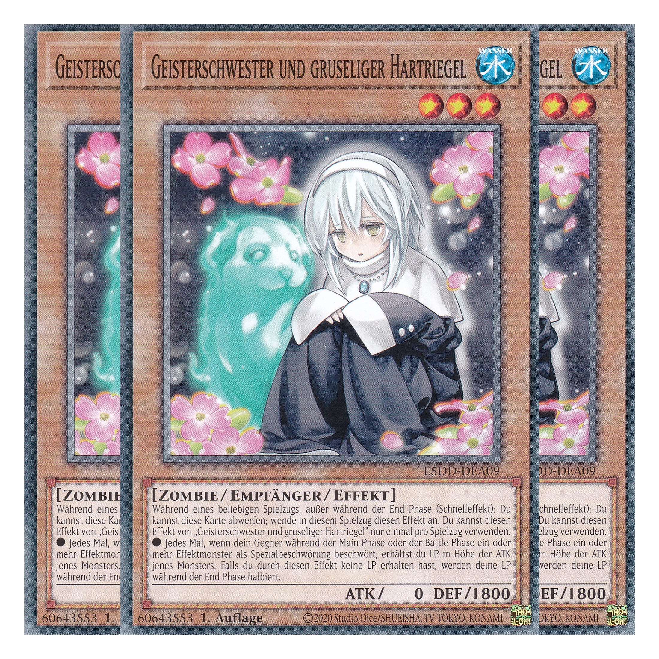 Geisterschwester und gruseliger Hartriegel - L5DD-DEA09 - Common - Deutsch - 1. Auflage - Legendary 5D's Decks - Playset (3 Kopien) - Yu-Gi-Oh!
