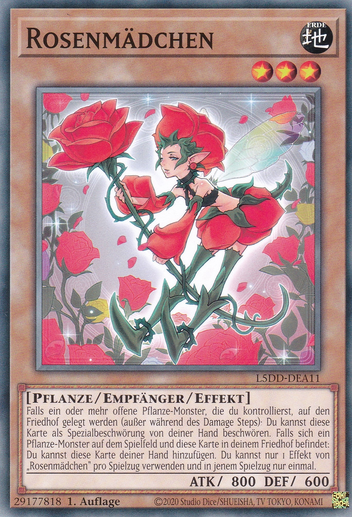 Rosenmädchen – L5DD-A11 – Common – DE – 1. Auflage – Legendary 5D's Decks