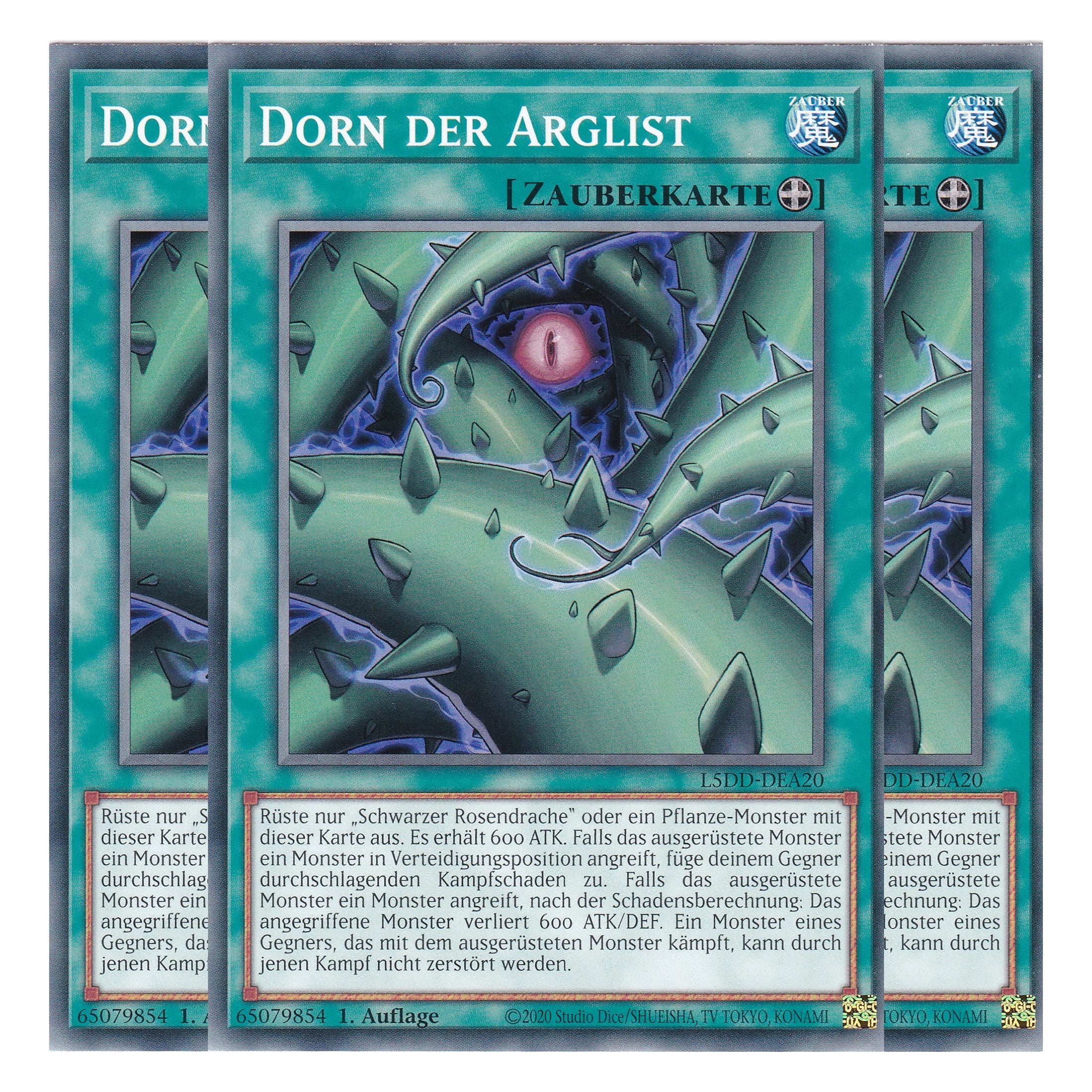 Dorn der Arglist - L5DD-DEA20 - Ultra Rare - Deutsch - 1. Auflage - Legendary 5D's Decks - Playset (3 Kopien)