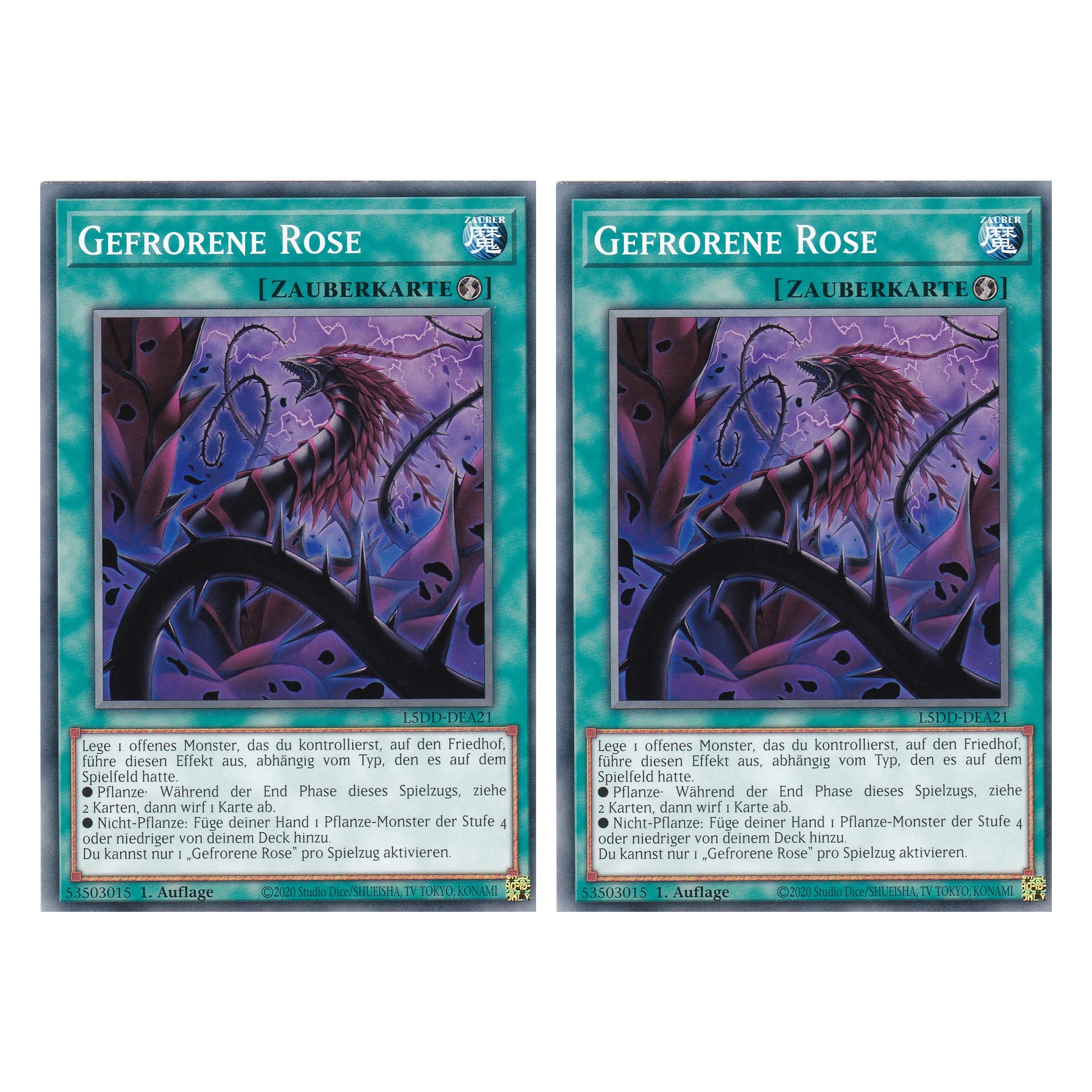 Gefrorene Rose - L5DD-DEA21 - Common - Deutsch - 1. Auflage - Legendary 5D's Decks - Duo Set (2 Stück) - Yu-Gi-Oh!