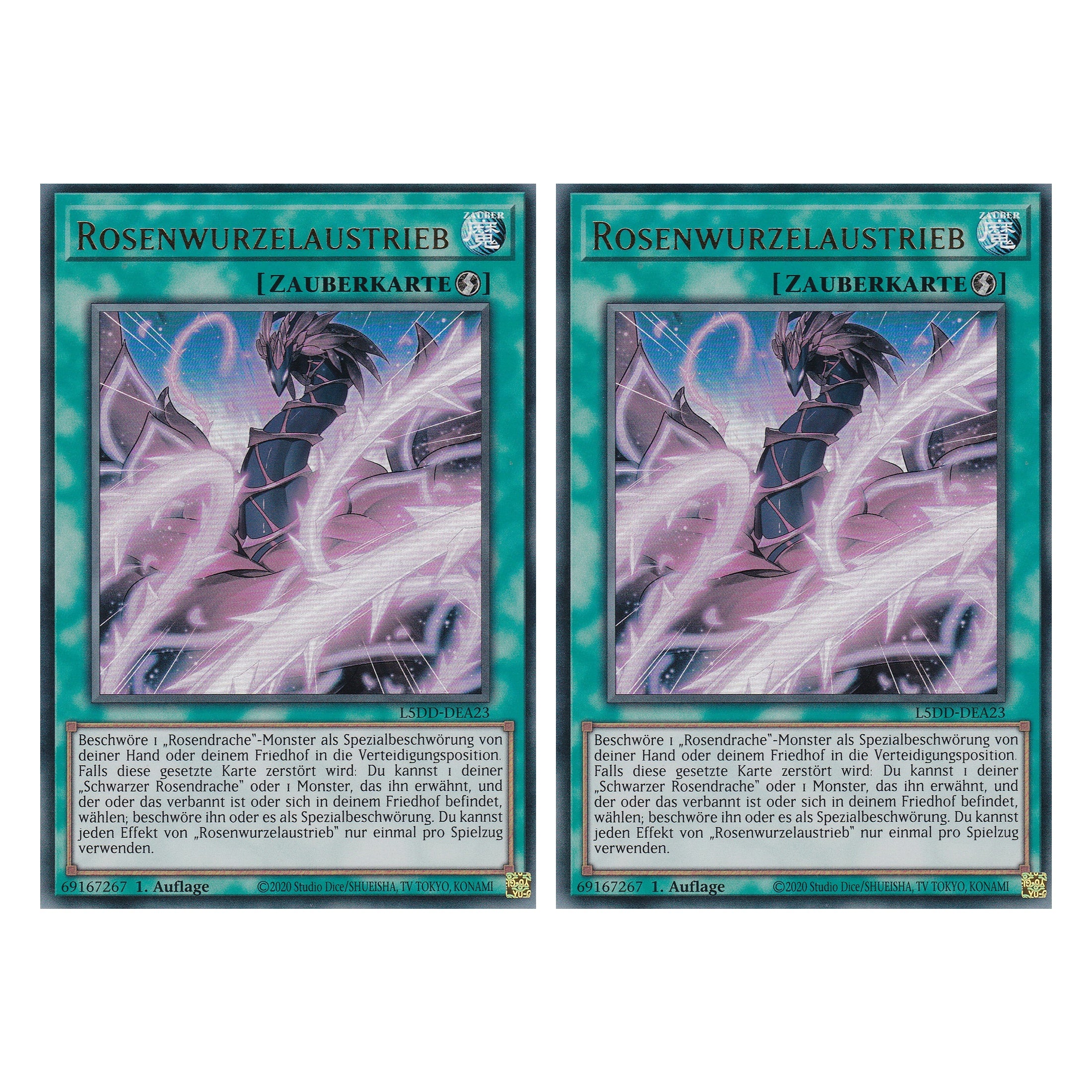 Rosenwurzelaustrieb - L5DD-DEA23 - Ultra Rare - Deutsch - 1. Auflage - Legendary 5D's Decks - Duo Set (2 Stück) - Yu-Gi-Oh!