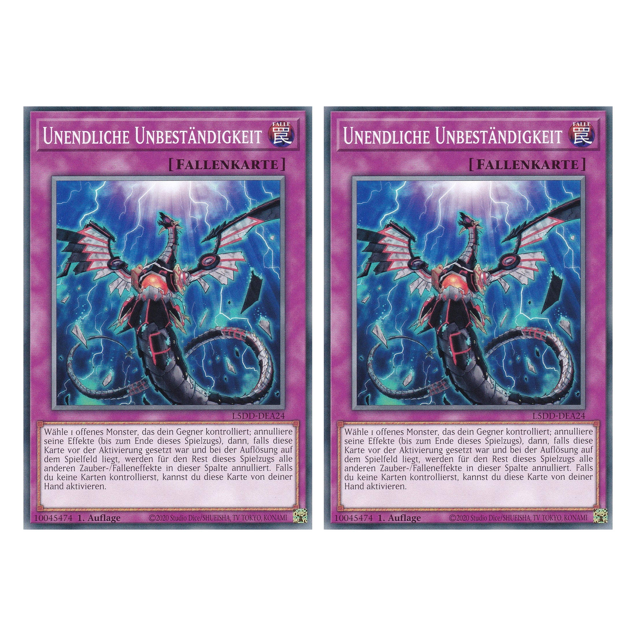 Unendliche Unbeständigkeit - L5DD-DEA24 - Common - Deutsch - 1. Auflage - Legendary 5D's Decks - Duo Set (2 Stück) - Yu-Gi-Oh!