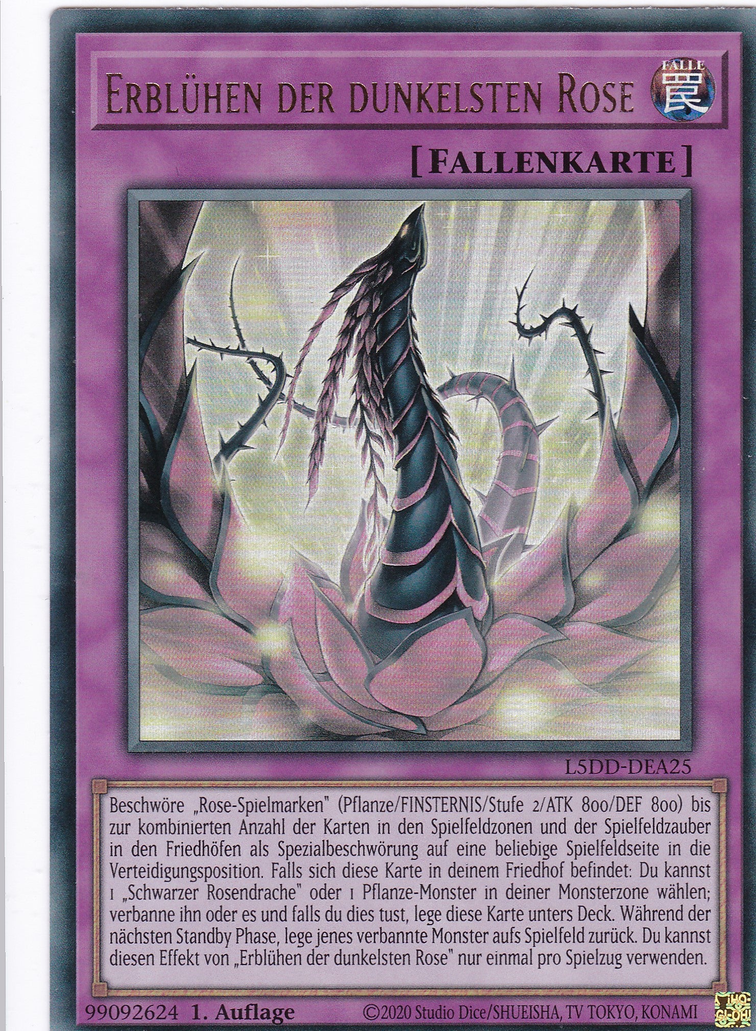 Erblühen der dunkelsten Rose – L5DD-A25 – Ultra Rare – DE – 1. Auflage – Legendary 5D's Decks