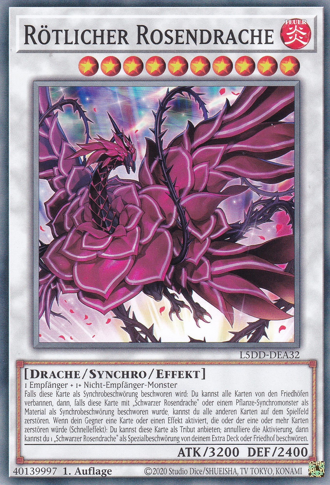 Rötlicher Rosendrache – L5DD-A32 – Common – DE – 1. Auflage – Legendary 5D's Decks
