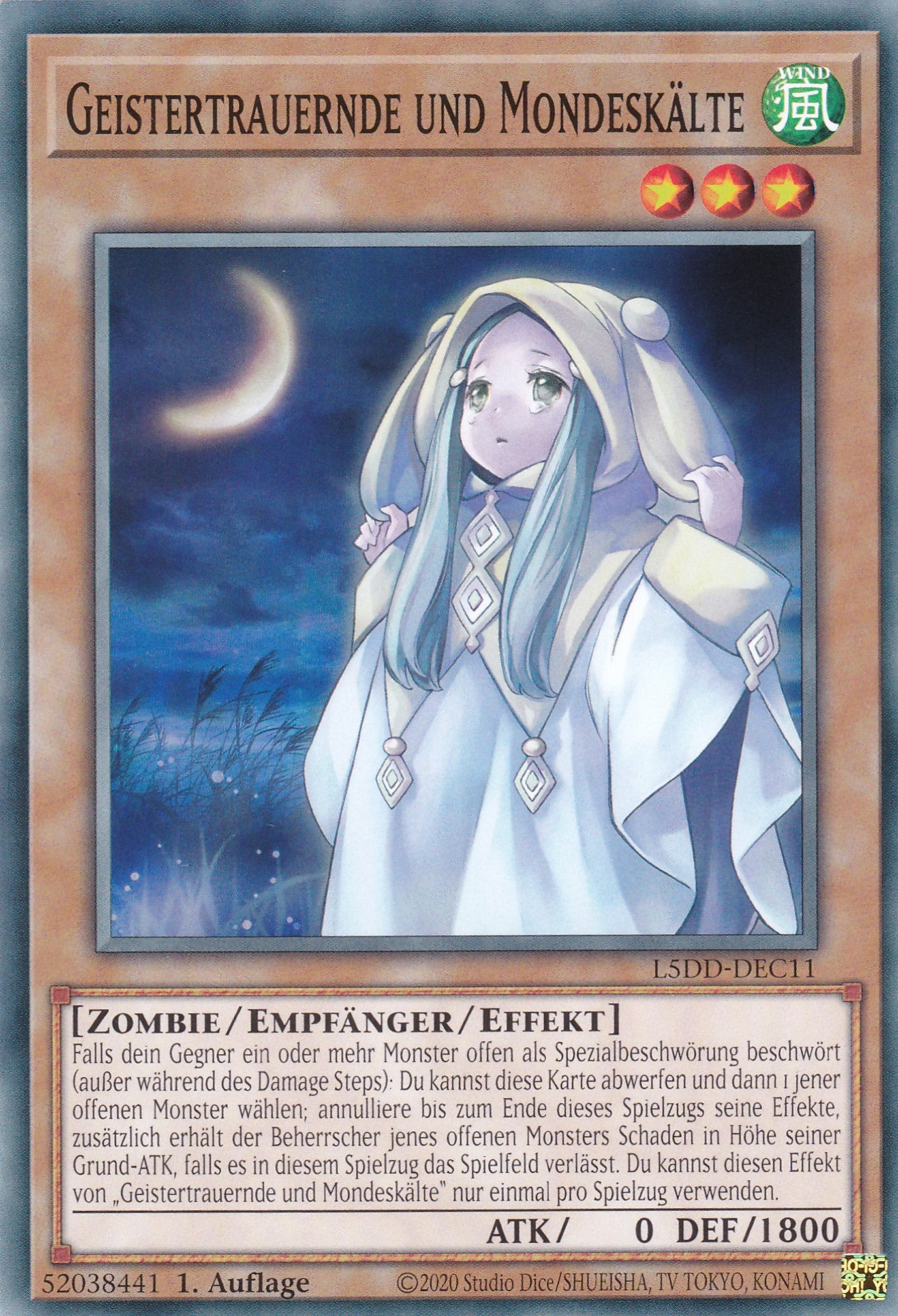 Geistertrauernde und Mondeskälte – L5DD-C11 – Common – DE – 1. Auflage – Legendary 5D's Decks