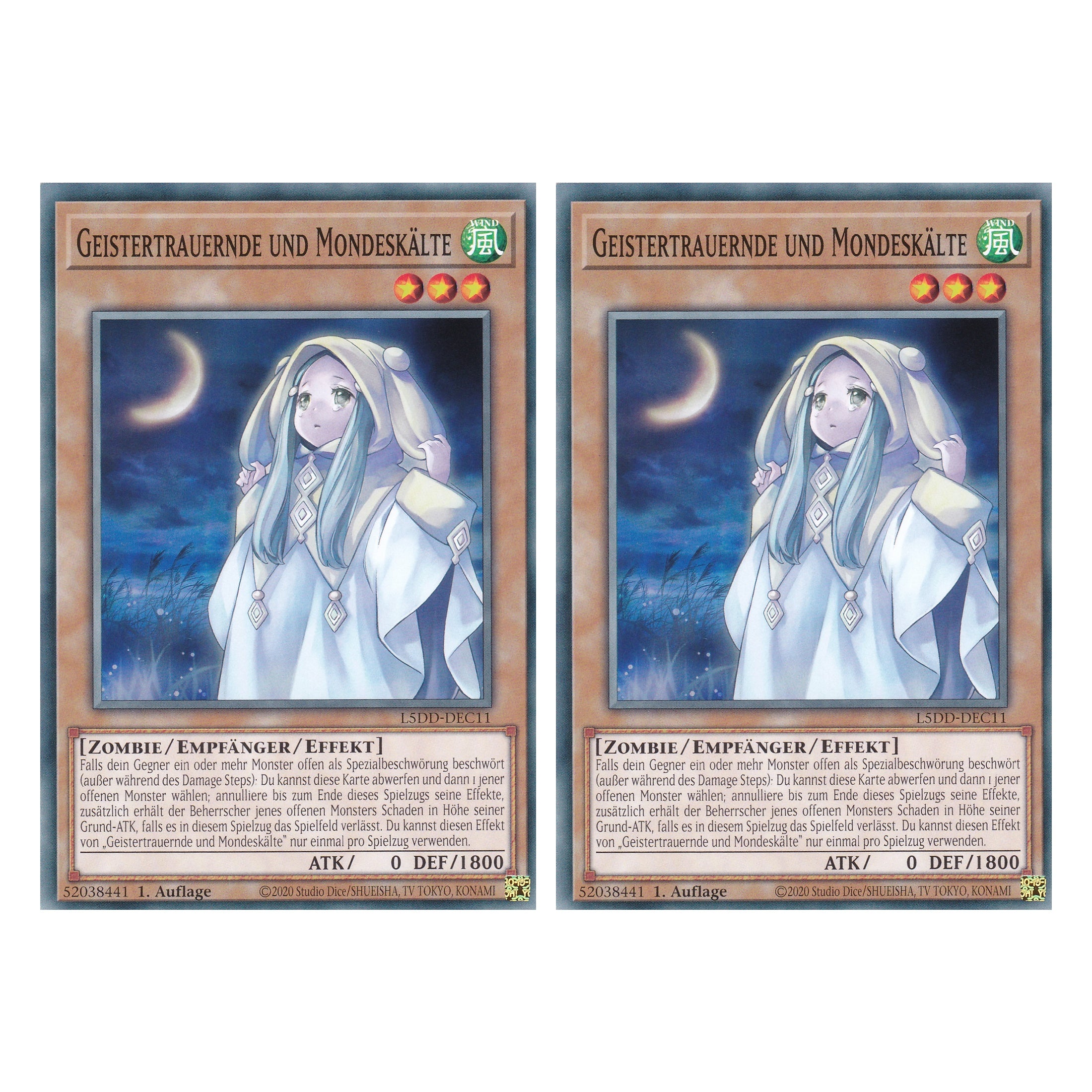Geistertrauernde und Mondeskälte - L5DD-DEC11 - Common - Deutsch - 1. Auflage - Legendary 5D's Decks - Duo Set (2 Stück) - Yu-Gi-Oh!