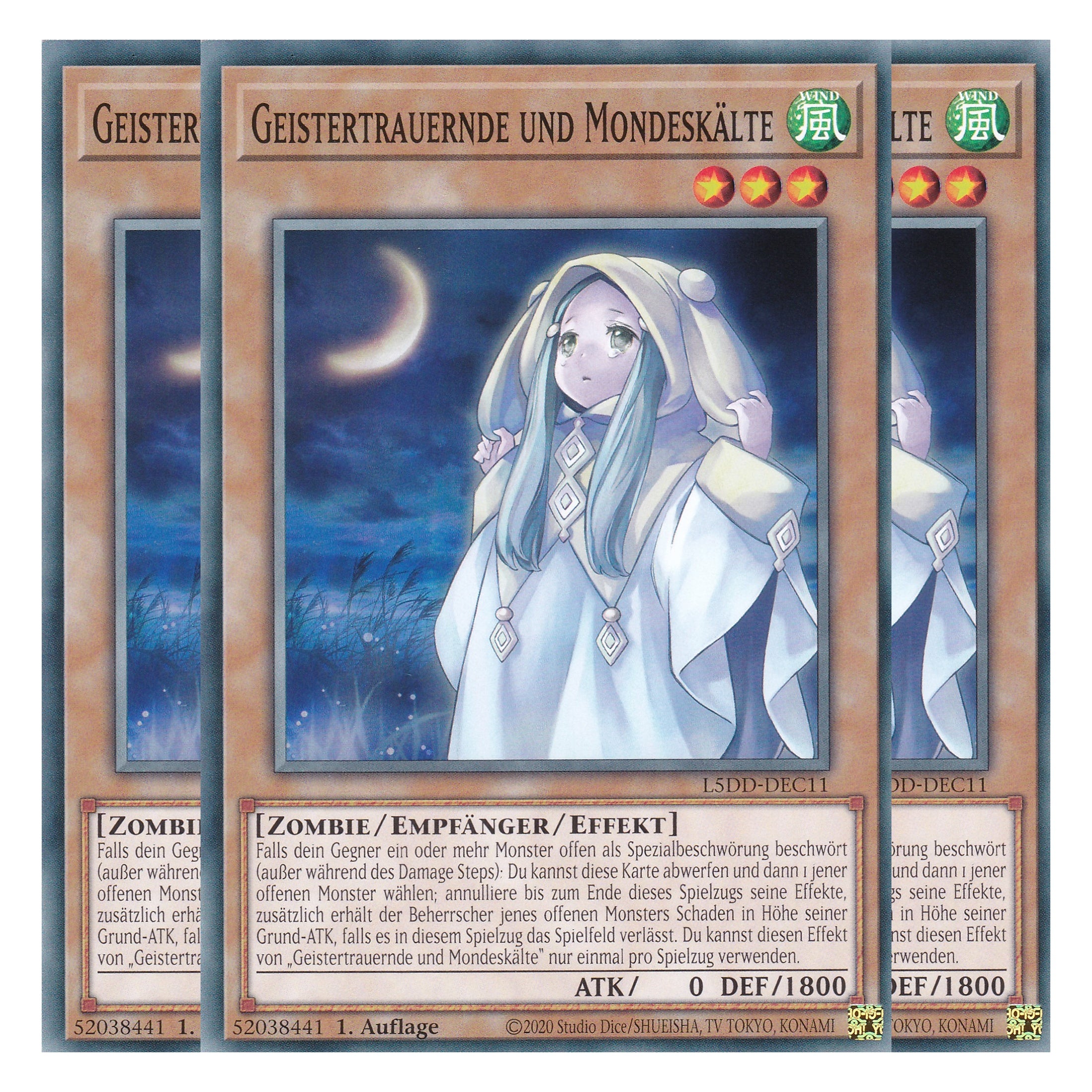 Geistertrauernde und Mondeskälte - L5DD-DEC11 - Common - Deutsch - 1. Auflage - Legendary 5D's Decks - Playset (3 Kopien) - Yu-Gi-Oh!