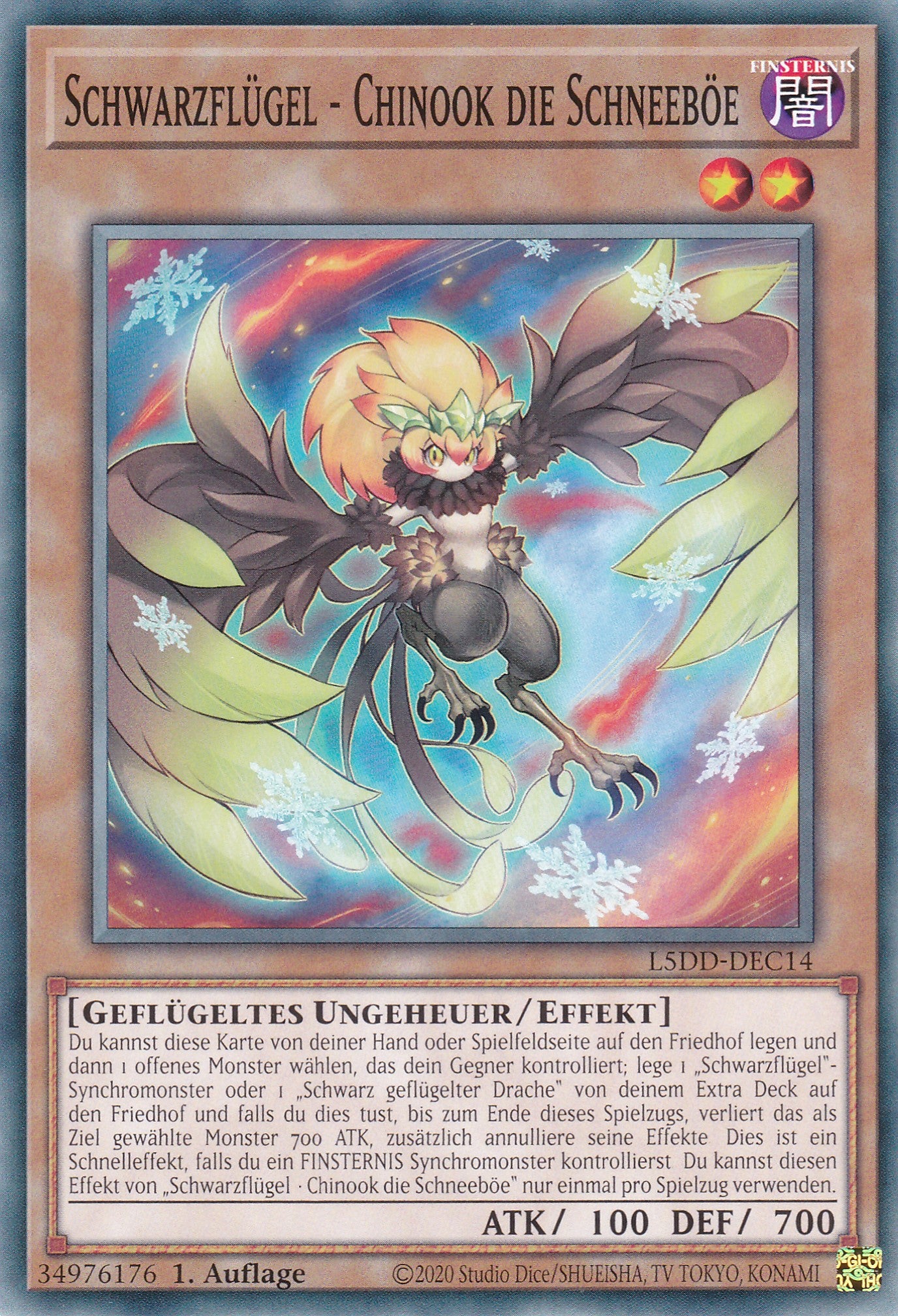 Schwarzflügel – Chinook die Schneeböe – L5DD-C14 – Common – DE – 1. Auflage - Legendary 5D's Decks