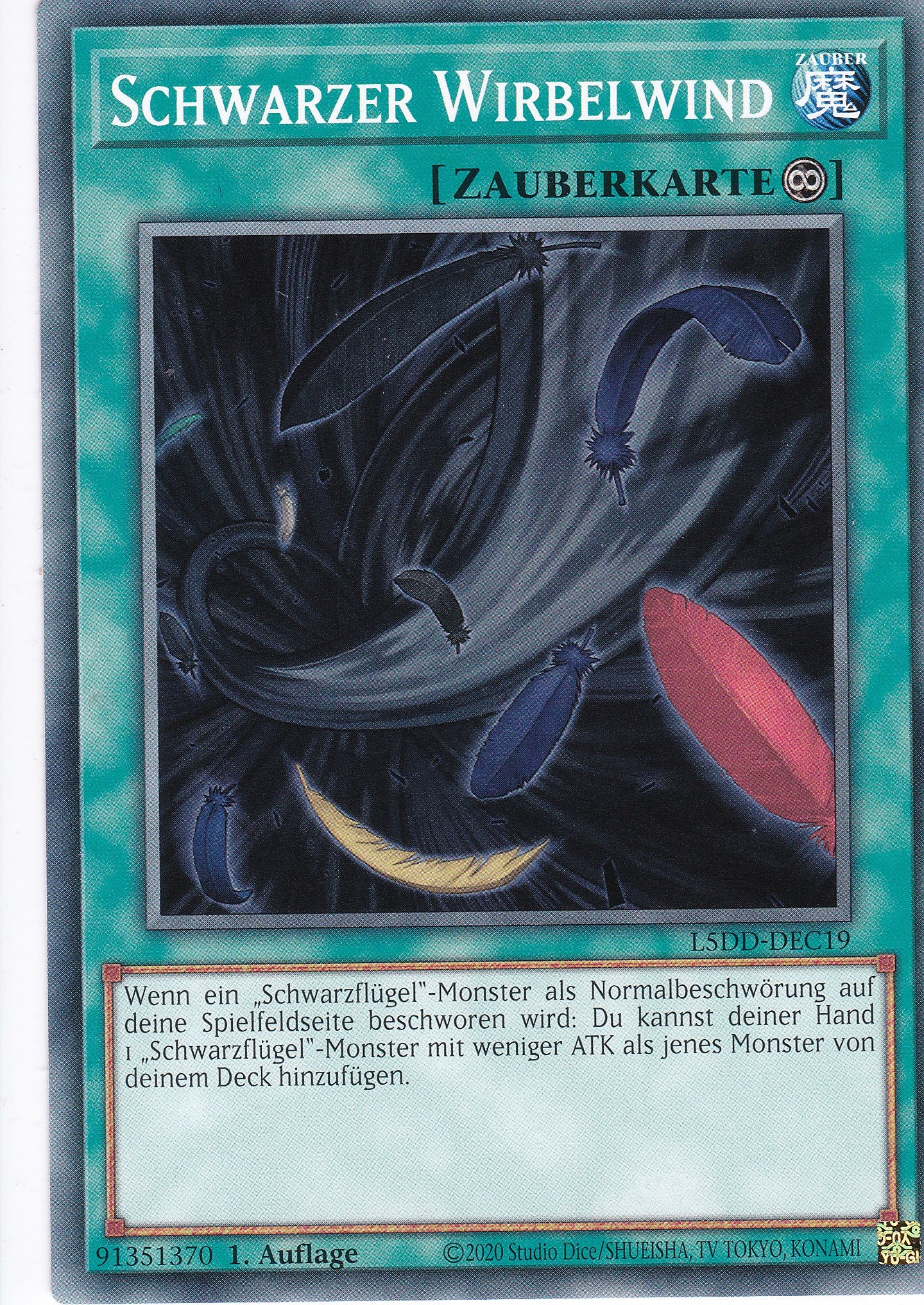 Schwarzer Wirbelwind – L5DD-C19 – Common – DE – 1. Auflage – Legendary 5D's Decks