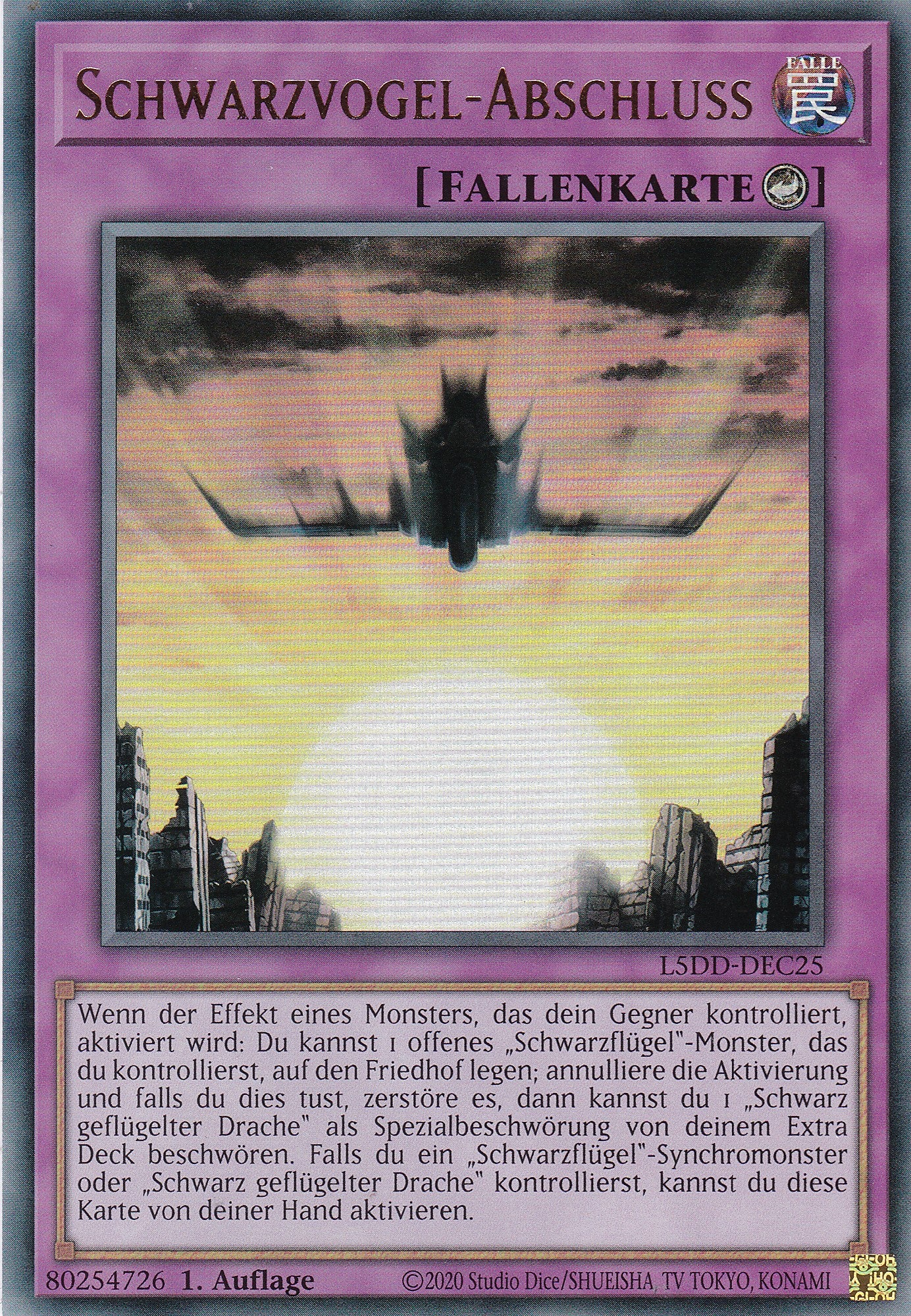 Schwarzvogel-Abschluss – L5DD-C25 – Ultra Rare – DE – 1. Auflage – Legendary 5D's Decks
