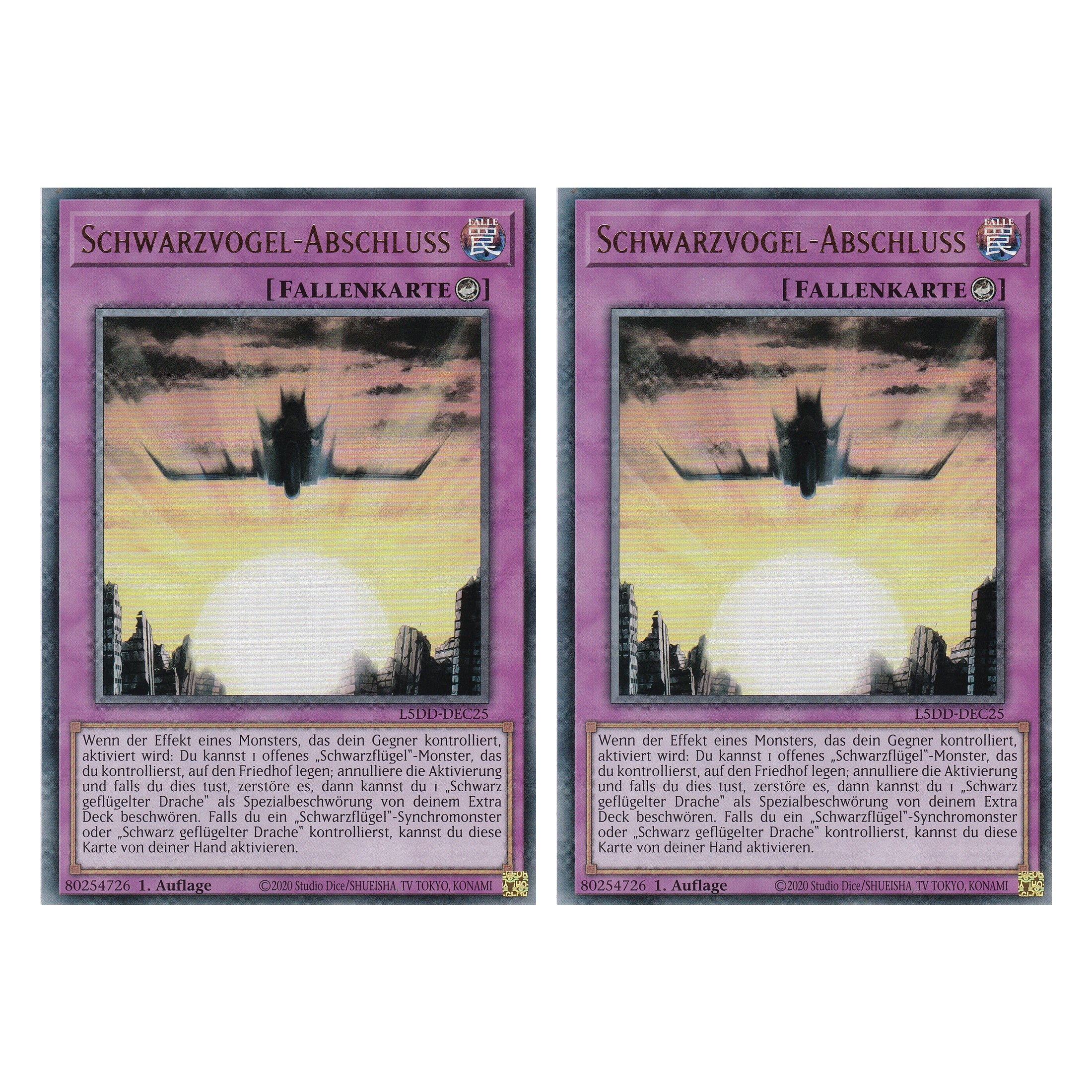 Schwarzvogel-Abschluss - L5DD-DEC25 - Ultra Rare - Deutsch - 1. Auflage - Legendary 5D's Decks - Duo Set (2 Stück) - Yu-Gi-Oh!