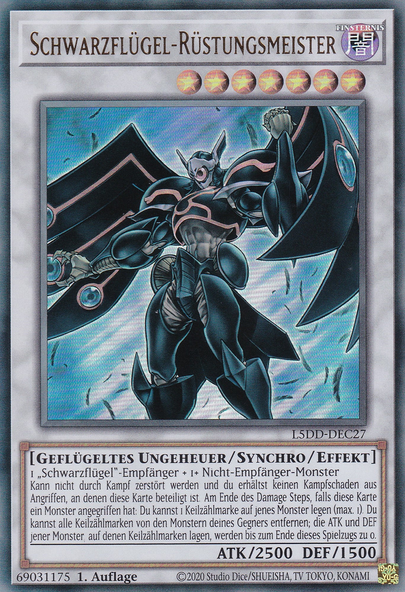 Schwarzflügel-Rüstungsmeister – L5DD-C27 – Ultra Rare – DE – 1. Auflage – Legendary 5D's Decks