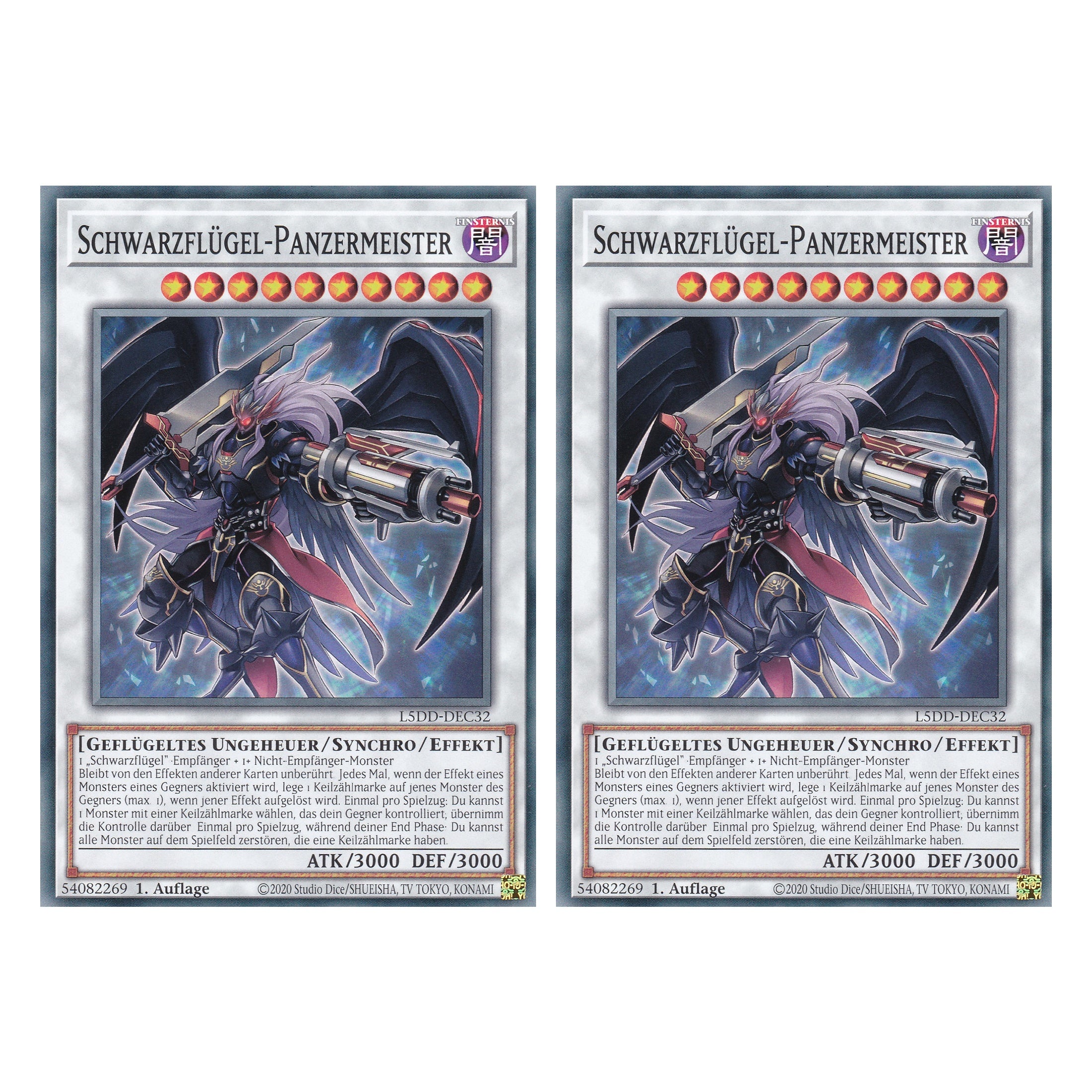 Schwarzflügel-Panzermeister - L5DD-DEC32 - Common - Deutsch - 1. Auflage - Legendary 5D's Decks - Duo Set (2 Stück) - Yu-Gi-Oh!