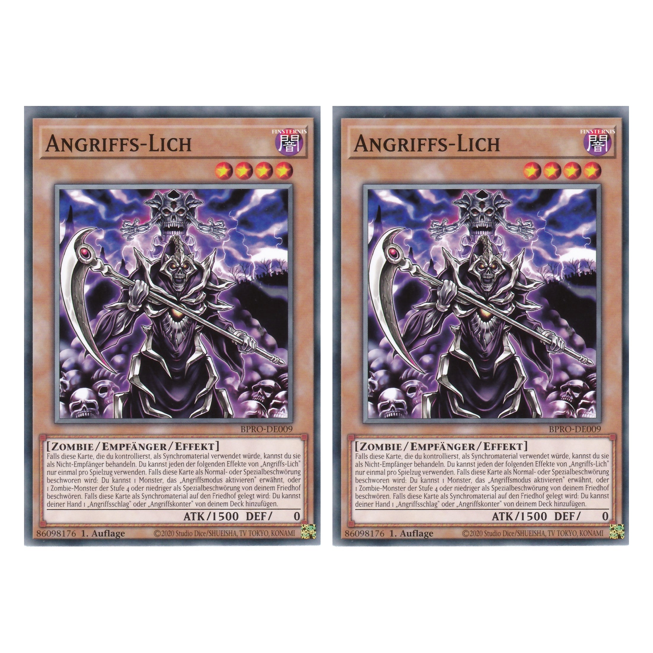 Angriffs-Lich - BPRO-DE009 - Common - Deutsch - 1. Auflage - Burst Protocol - Duo Set (2 Stück) - Yu-Gi-Oh!