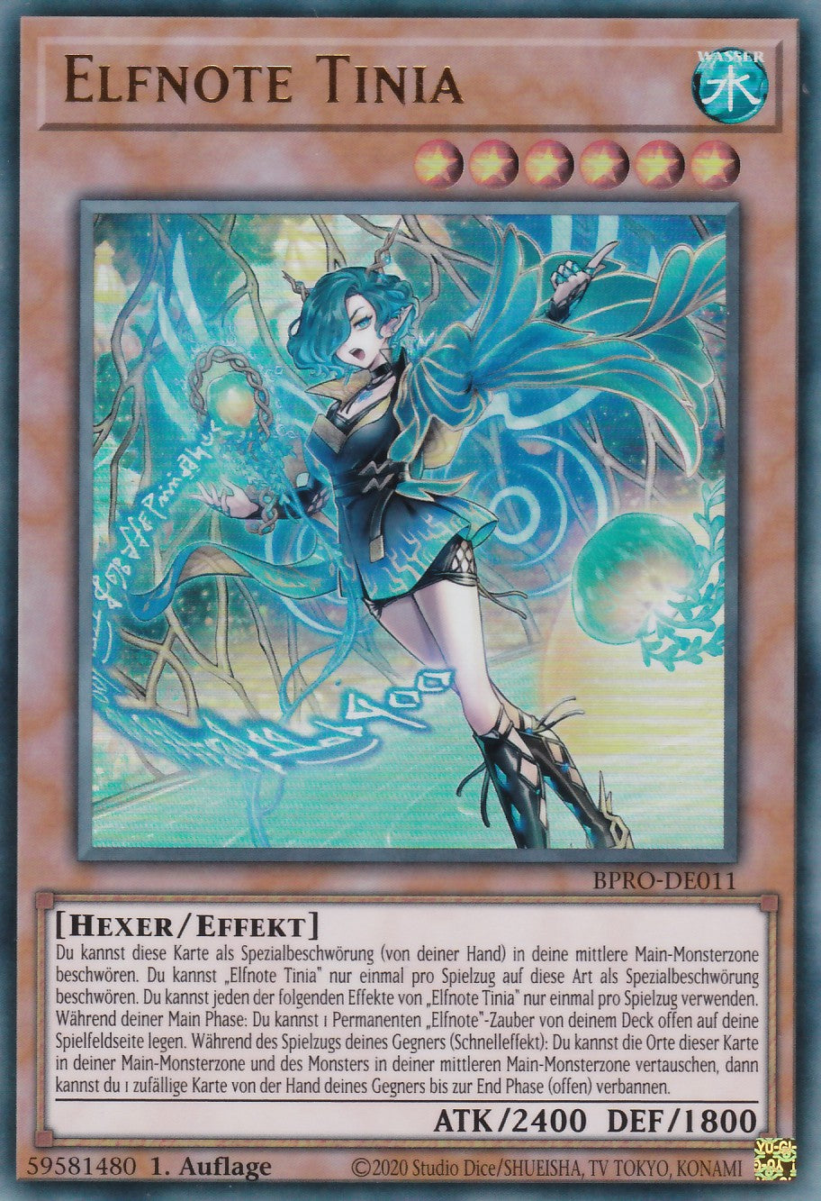 Elfnote Tinia - BPRO-DE011 - Ultra Rare - Deutsch - 1. Auflage - Burst Protocol - Yugioh