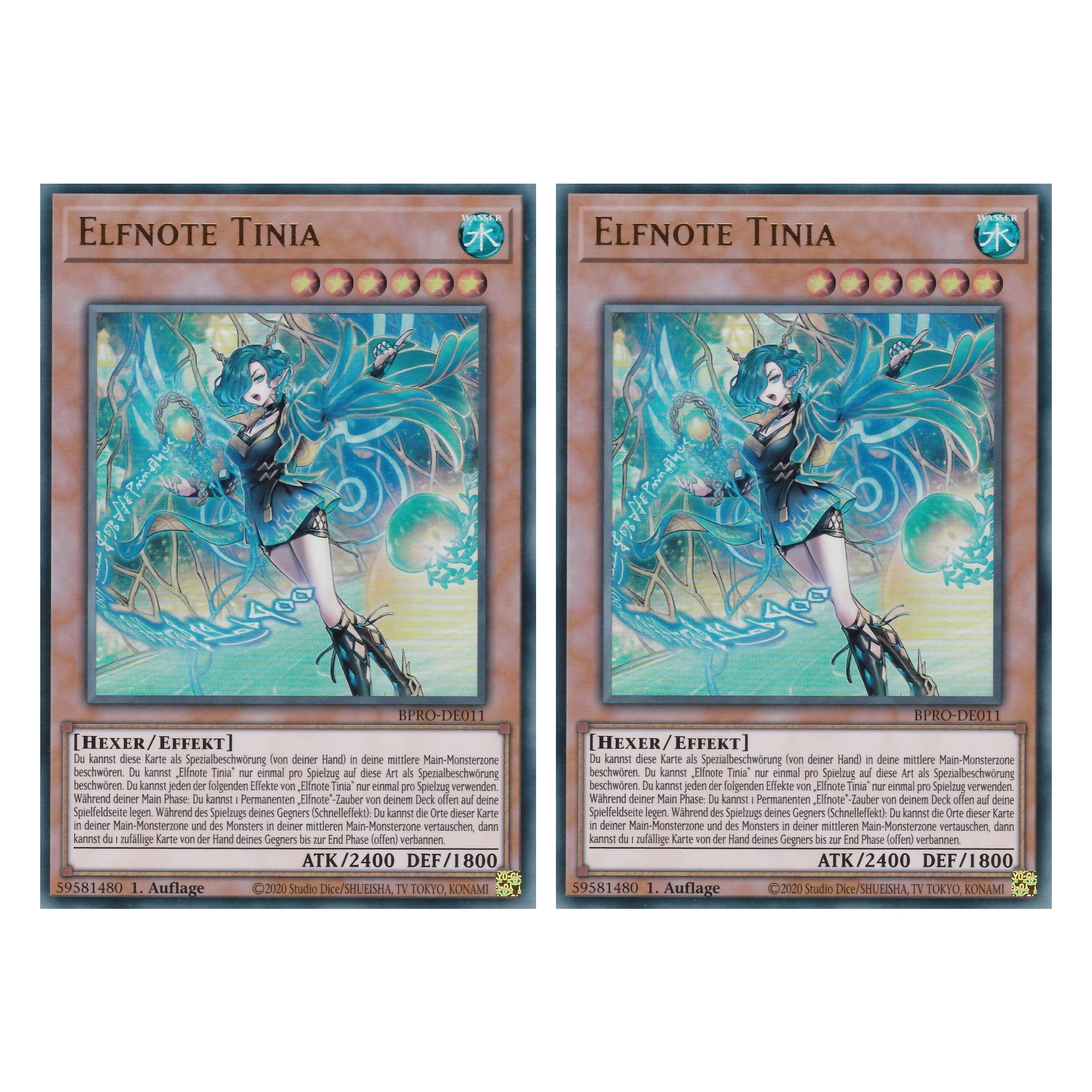 Elfnote Tinia - BPRO-DE011 - Ultra Rare - Deutsch - 1. Auflage - Burst Protocol - Duo Set (2 Stück) - Yu-Gi-Oh!