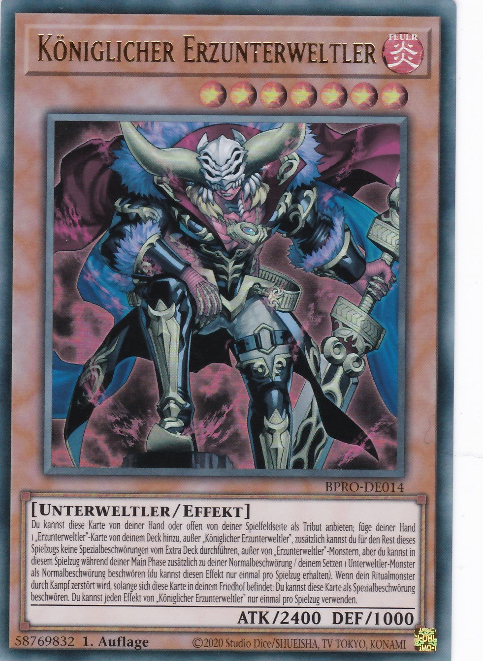Königlicher Erzunterweltler - BPRO-DE014 - Ultra Rare - Deutsch - 1. Auflage - Burst Protocol - Yugioh