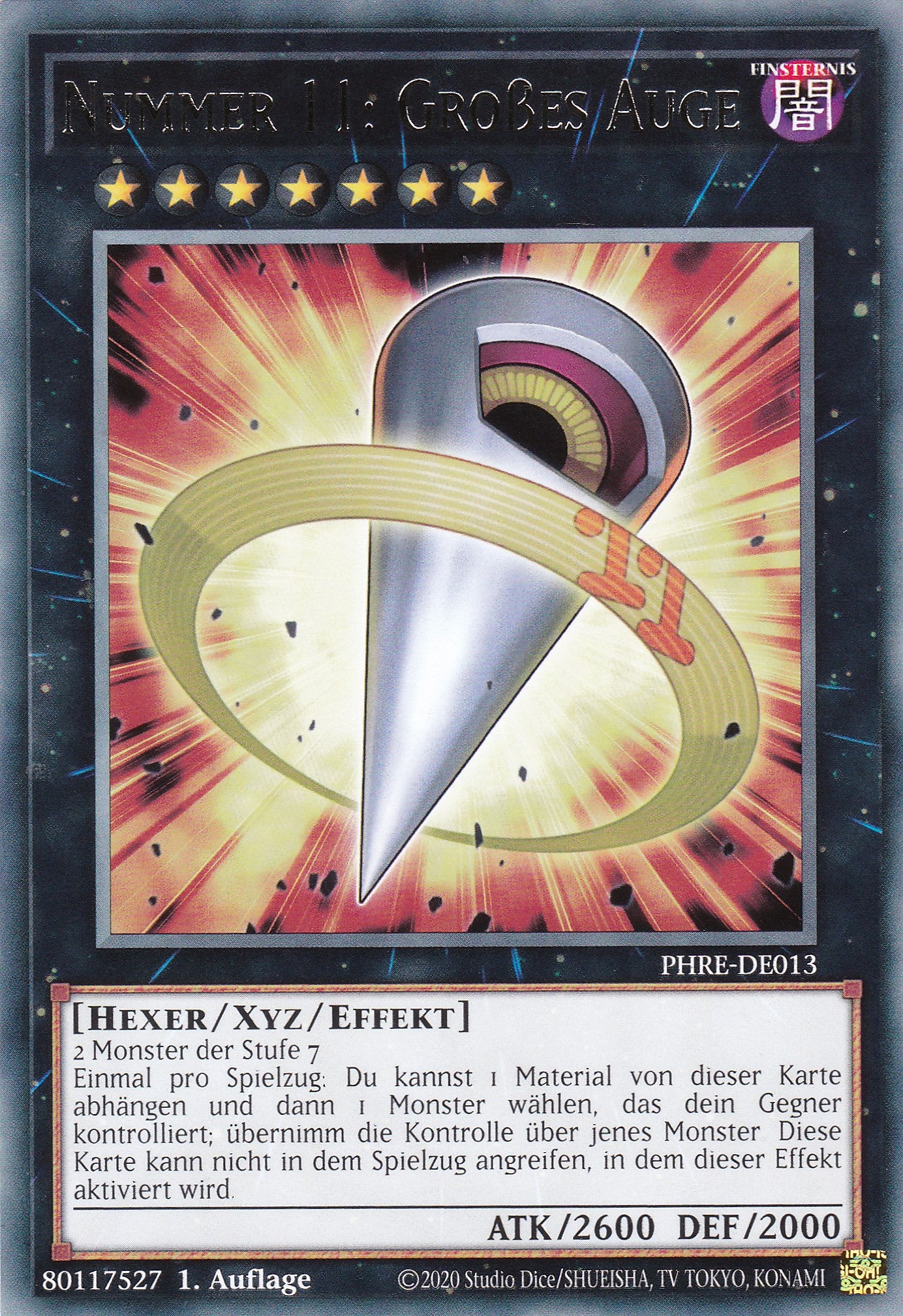 Nummer 11: Großes Auge – PHRE-DE013 – Rare – 1. Auflage – Deutsch – Phantom Revenge