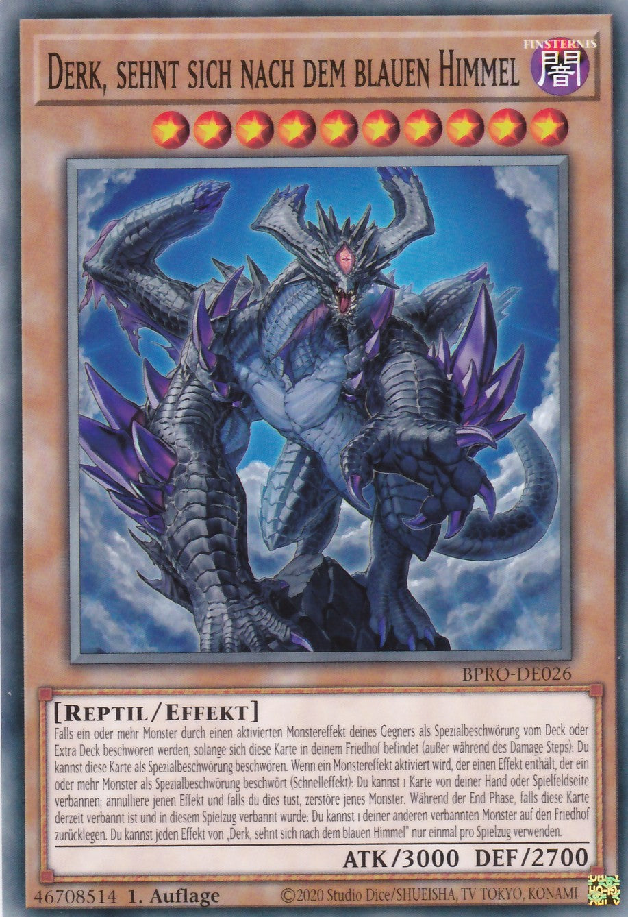 Derk, Sehnt sich nach dem Blauen Himmel - BPRO-DE026 - Common - Deutsch - 1. Auflage - Burst Protocol - Yugioh