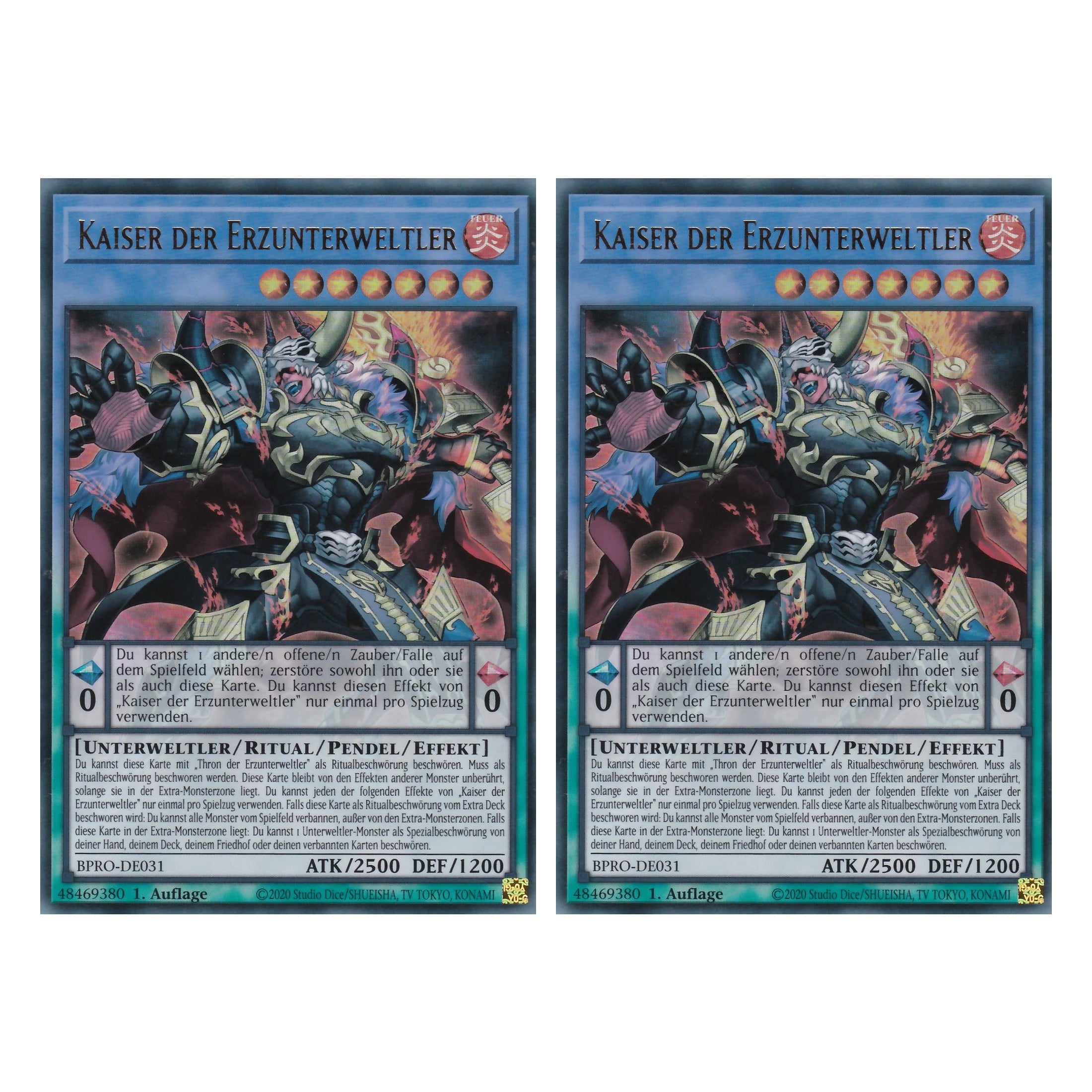Kaiser der Erzunterweltler - BPRO-DE031 - Ultra Rare - Deutsch - 1. Auflage - Burst Protocol - Duo Set (2 Stück) - Yu-Gi-Oh!