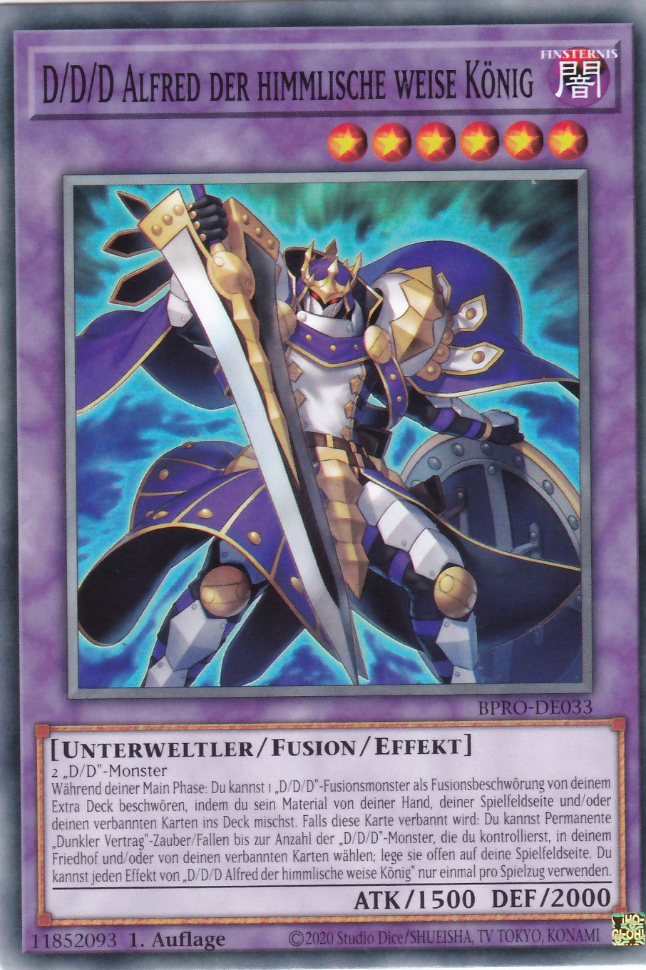 D/D/D Alfred der Himmlische Weise König - BPRO-DE033 - Common - Deutsch - 1. Auflage - Burst Protocol - Yugioh