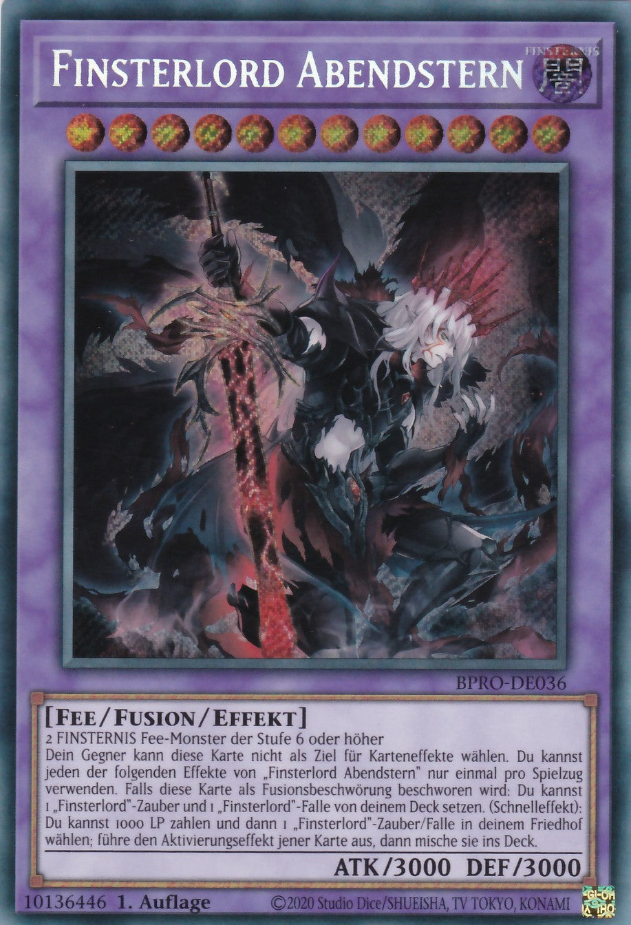 Finsterlord Abendstern - BPRO-DE036 - Secret Rare - Deutsch - 1. Auflage - Burst Protocol - Yugioh