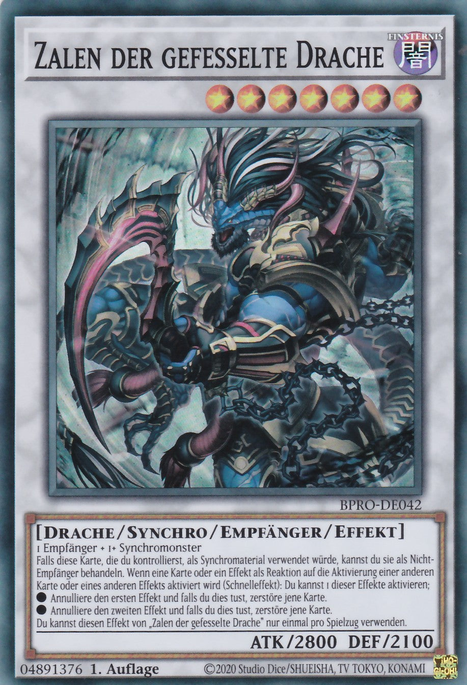 Zalen der gefesselte Drache - BPRO-DE042 - Super Rare - Deutsch - 1. Auflage - Burst Protocol - Yugioh