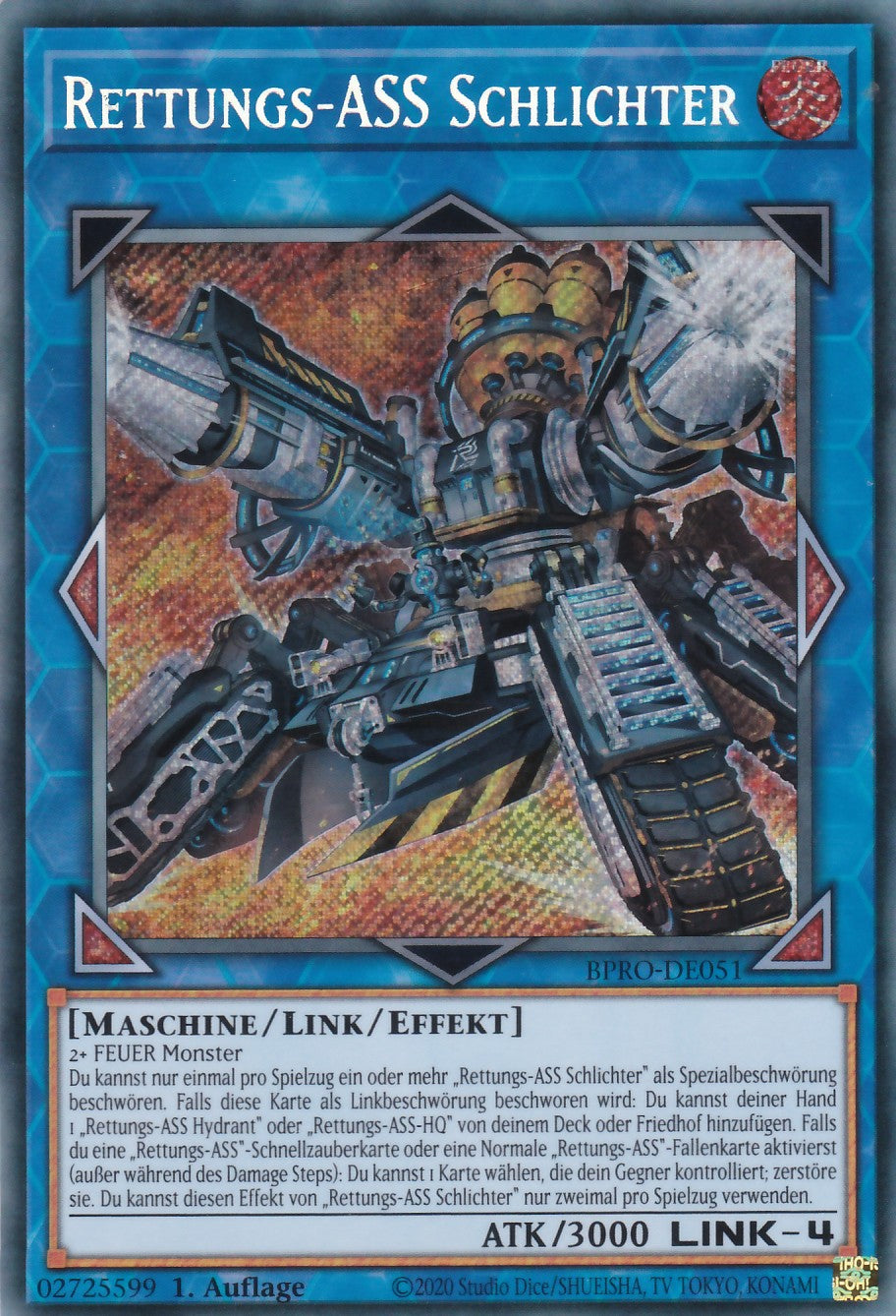 Rettungs-ASS Schlichter - BPRO-DE051 - Secret Rare - Deutsch - 1. Auflage - Burst Protocol - Yugioh