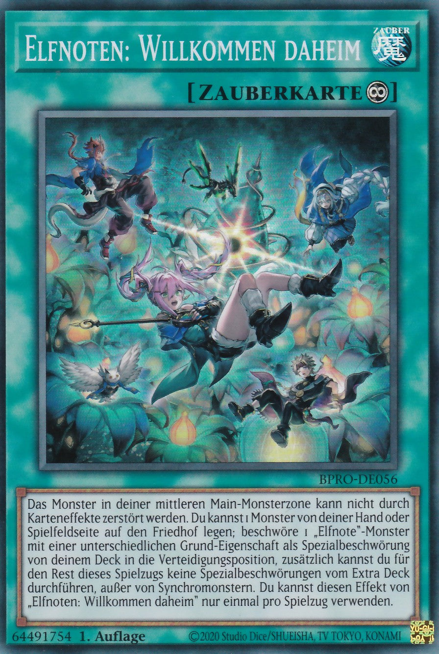 Elfnoten: Willkommen Daheim - BPRO-DE056 - Super Rare - Deutsch - 1. Auflage - Burst Protocol - Yugioh