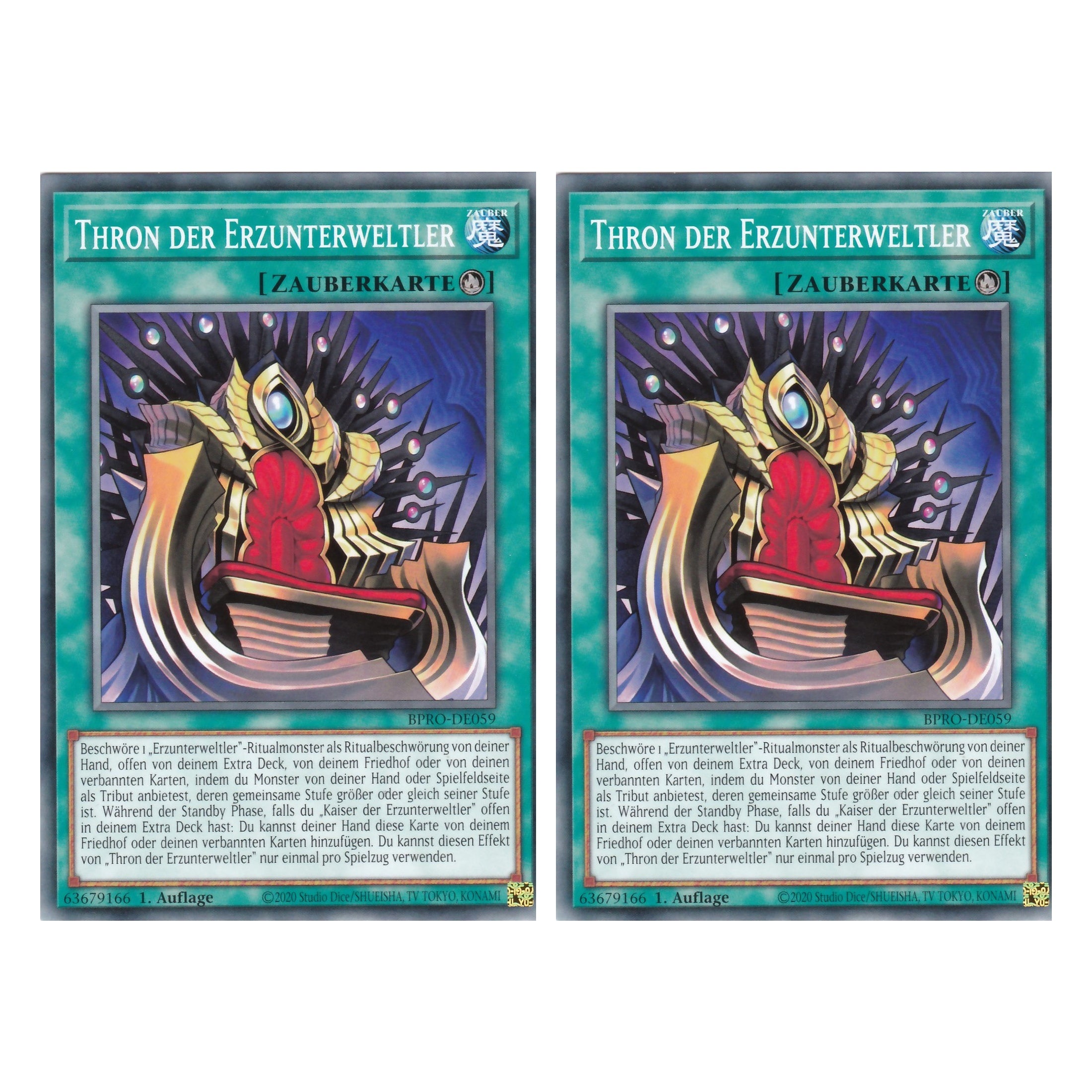 Thron der Erzunterweltler - BPRO-DE059 - Common - Deutsch - 1. Auflage - Burst Protocol - Duo Set (2 Stück) - Yu-Gi-Oh!