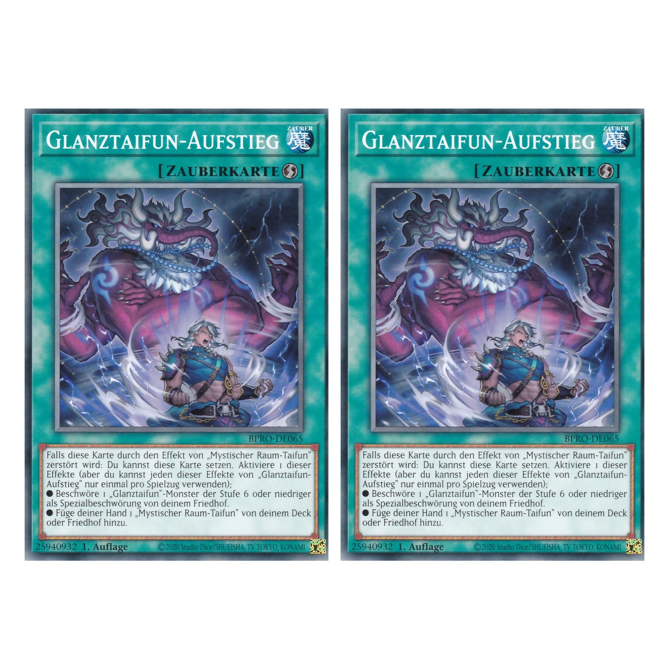 Glanztaifun-Aufstieg - BPRO-DE065 - Common - Deutsch - 1. Auflage - Burst Protocol - Duo Set (2 Stück) - Yu-Gi-Oh!