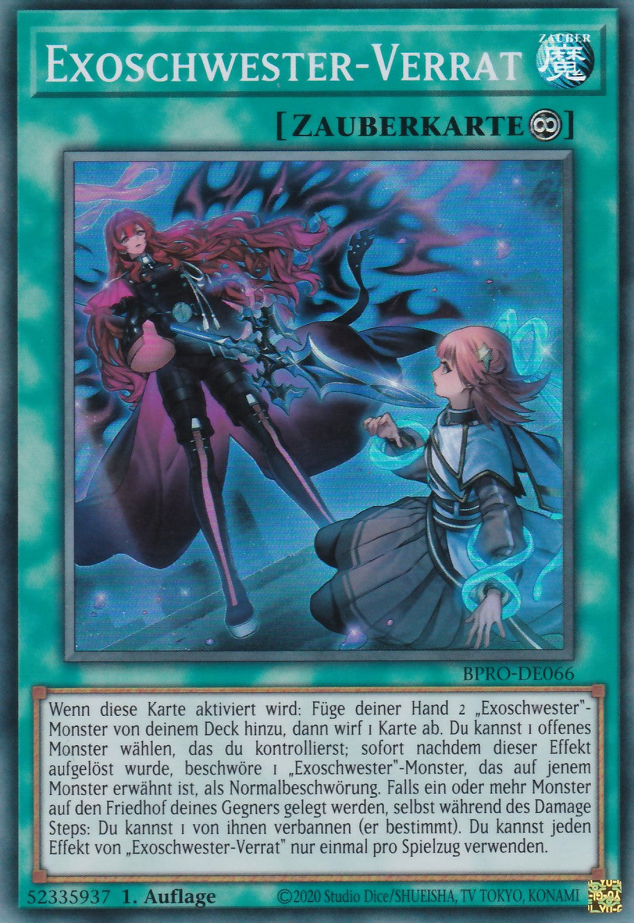 Exoschwester-Verrat - BPRO-DE066 - Super Rare - Deutsch - 1. Auflage - Burst Protocol - Yugioh